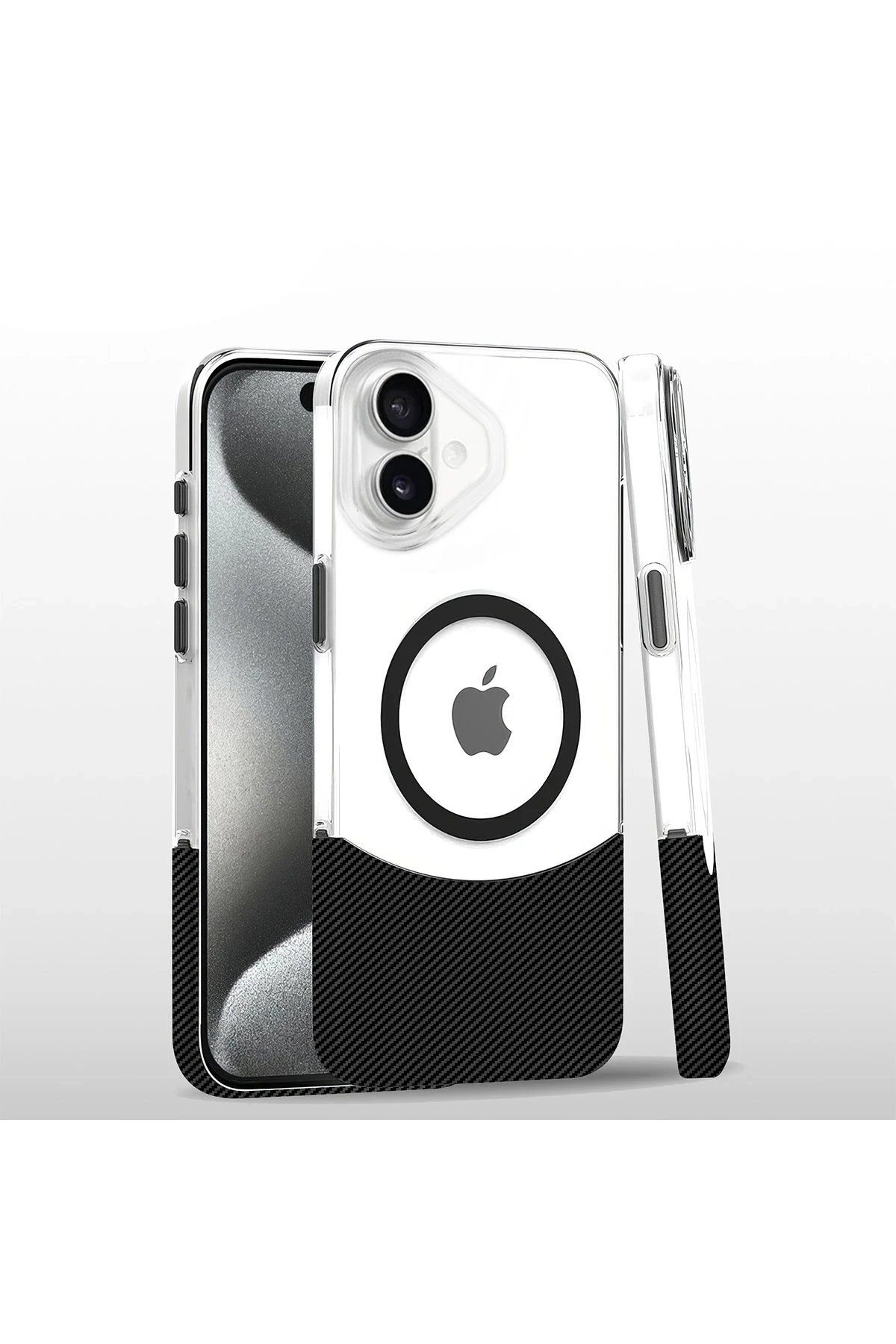 CepteToptan Joko iPhone 16 Plus Carbon Puzzle Magsafe Kapak - Siyah
