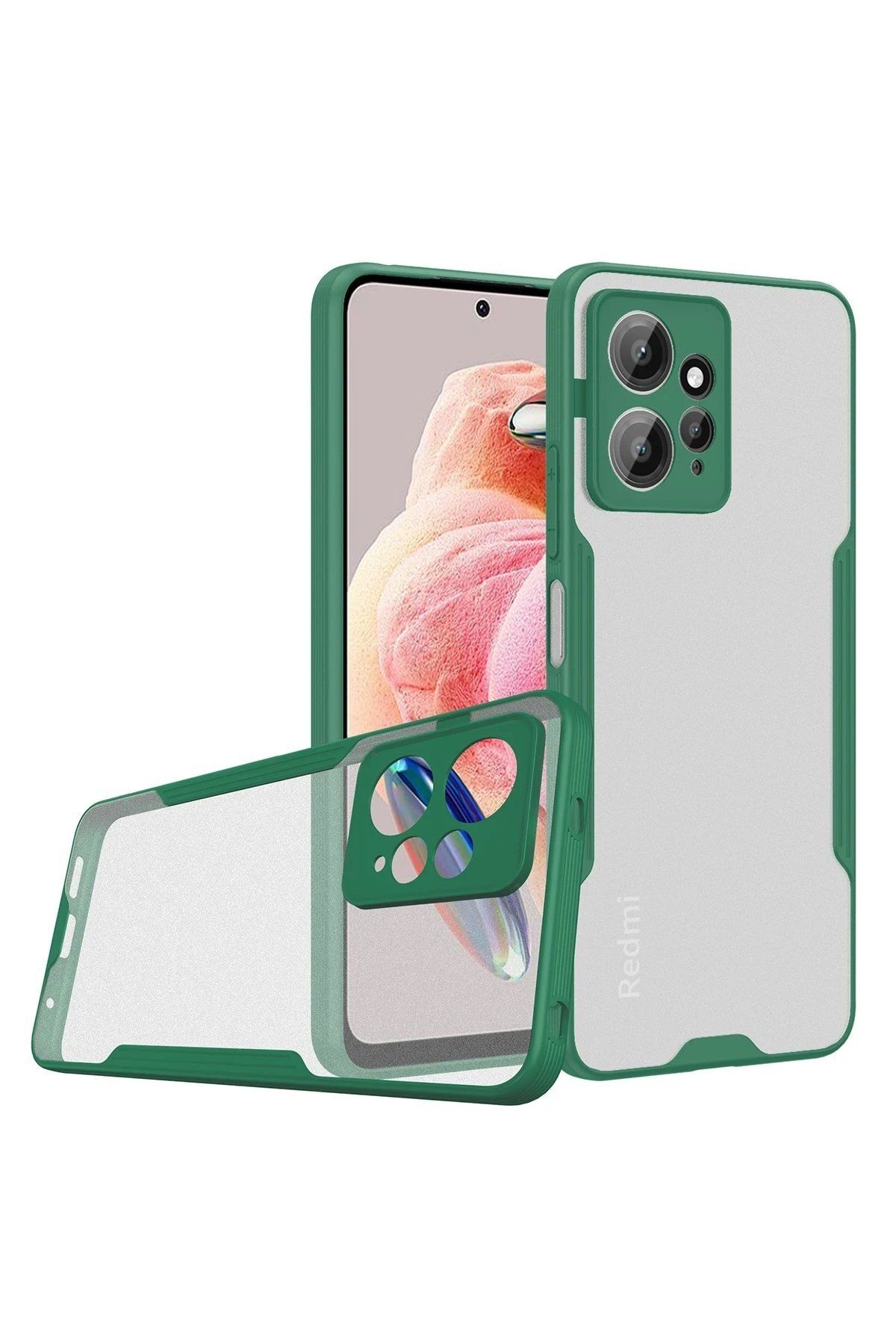 CepteToptan Newface Xiaomi Redmi Note 12 4G Kılıf Platin Silikon - Yeşil