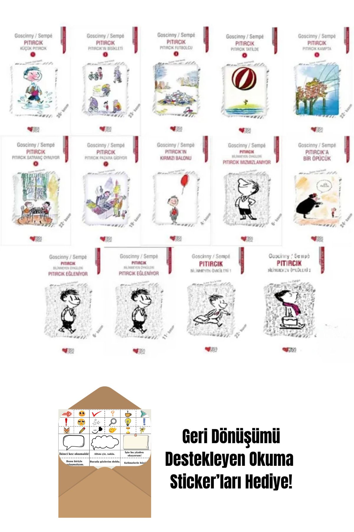 Can Yayınları Pıtırcık 14 Kitap Full Set + Okuma Sticker'ları