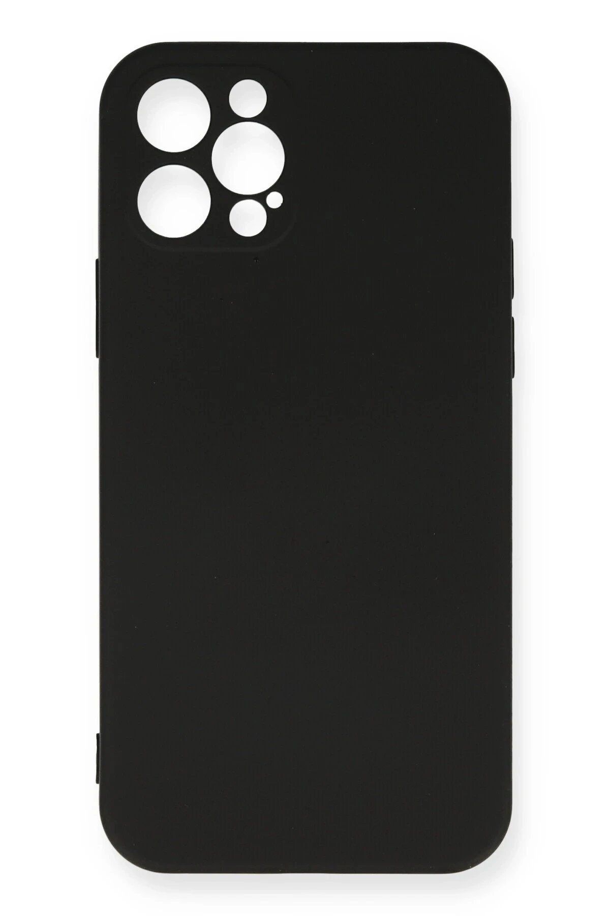 CepteToptan Newface iPhone 12 Pro Max Kılıf Nano içi Kadife Silikon - Siyah