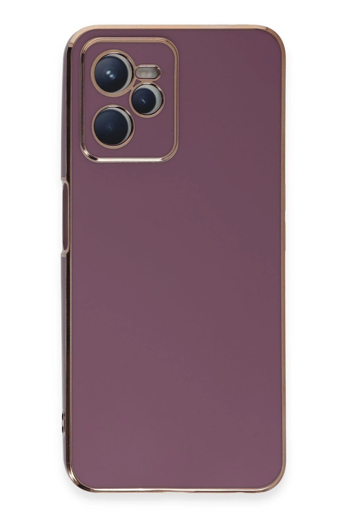 Toptan Bulurum Newface Realme C35 Kılıf Volet Silikon - Mor