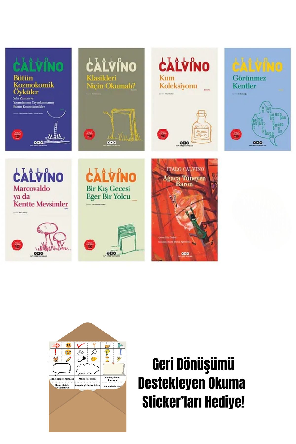 Yapı Kredi Yayınları Ahmet Ümit Polisiye Romanları 7 Kitap + Okuma Sticker'ları