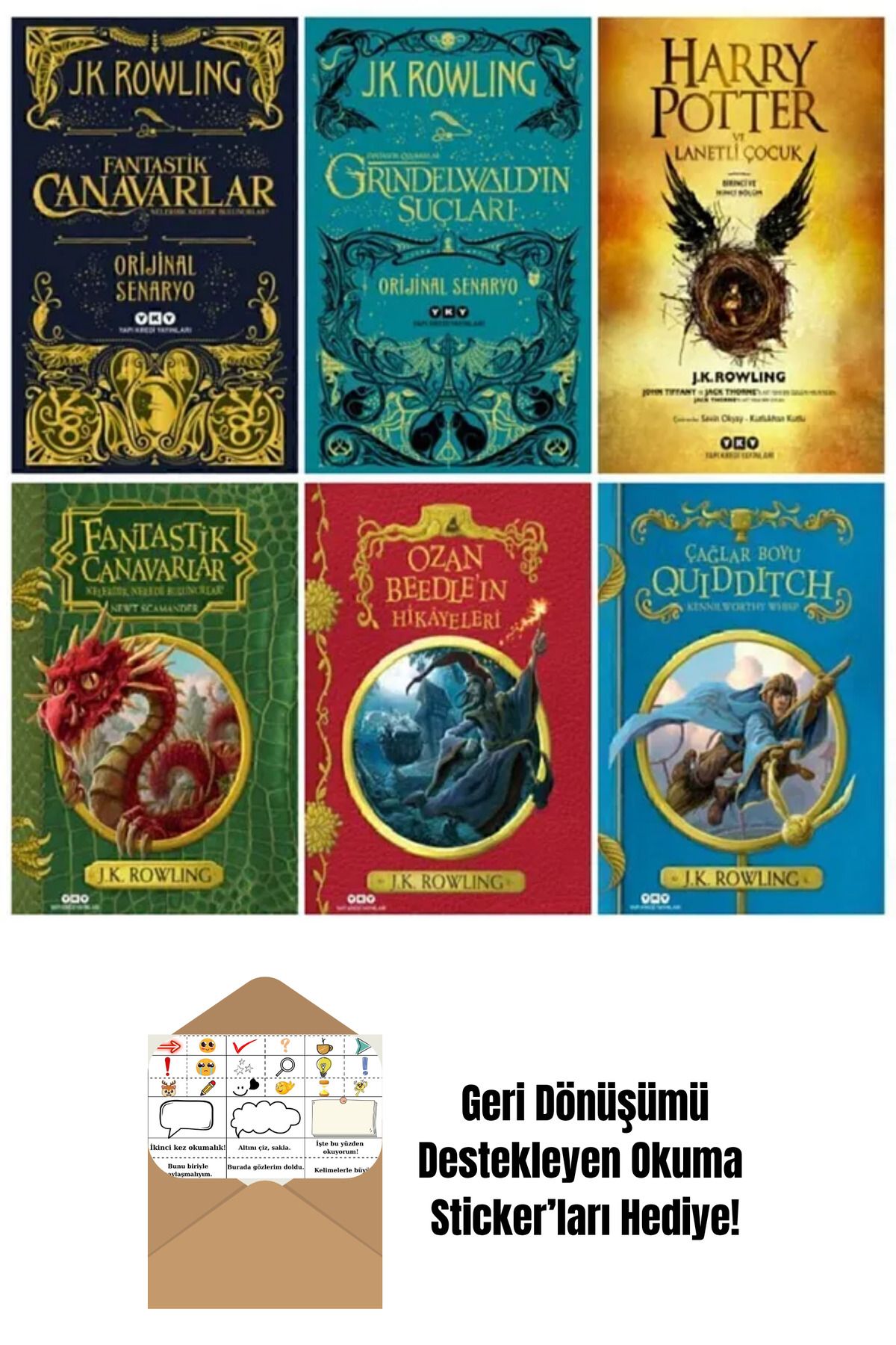 Yapı Kredi Yayınları Kayıp Zamanın Izinde Serisi 8 Kitap Set Marcel Proust + Okuma Sticker'ları