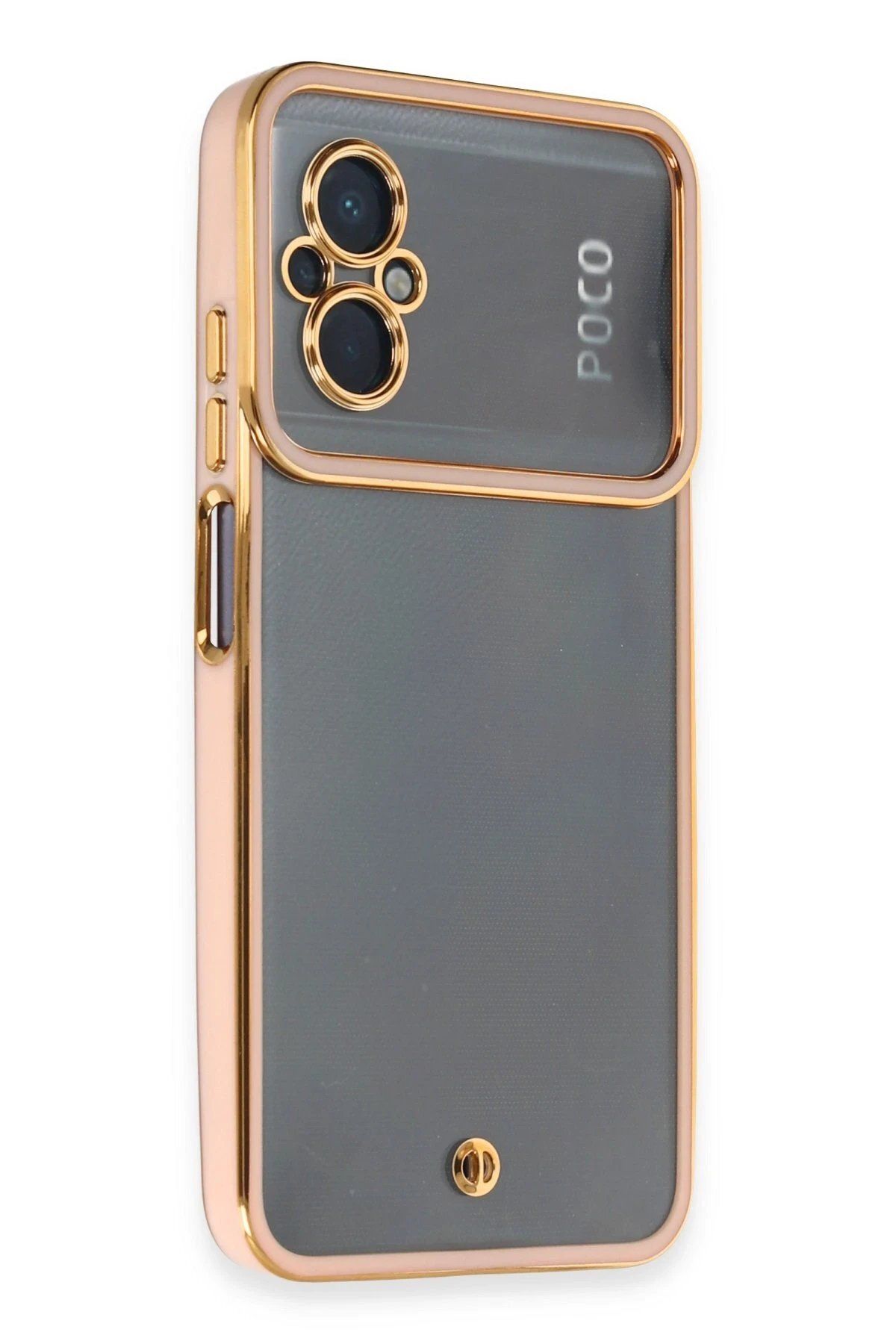 ENEFENDİ Newface Xiaomi Poco M5 Kılıf Liva Lens Silikon - Rose