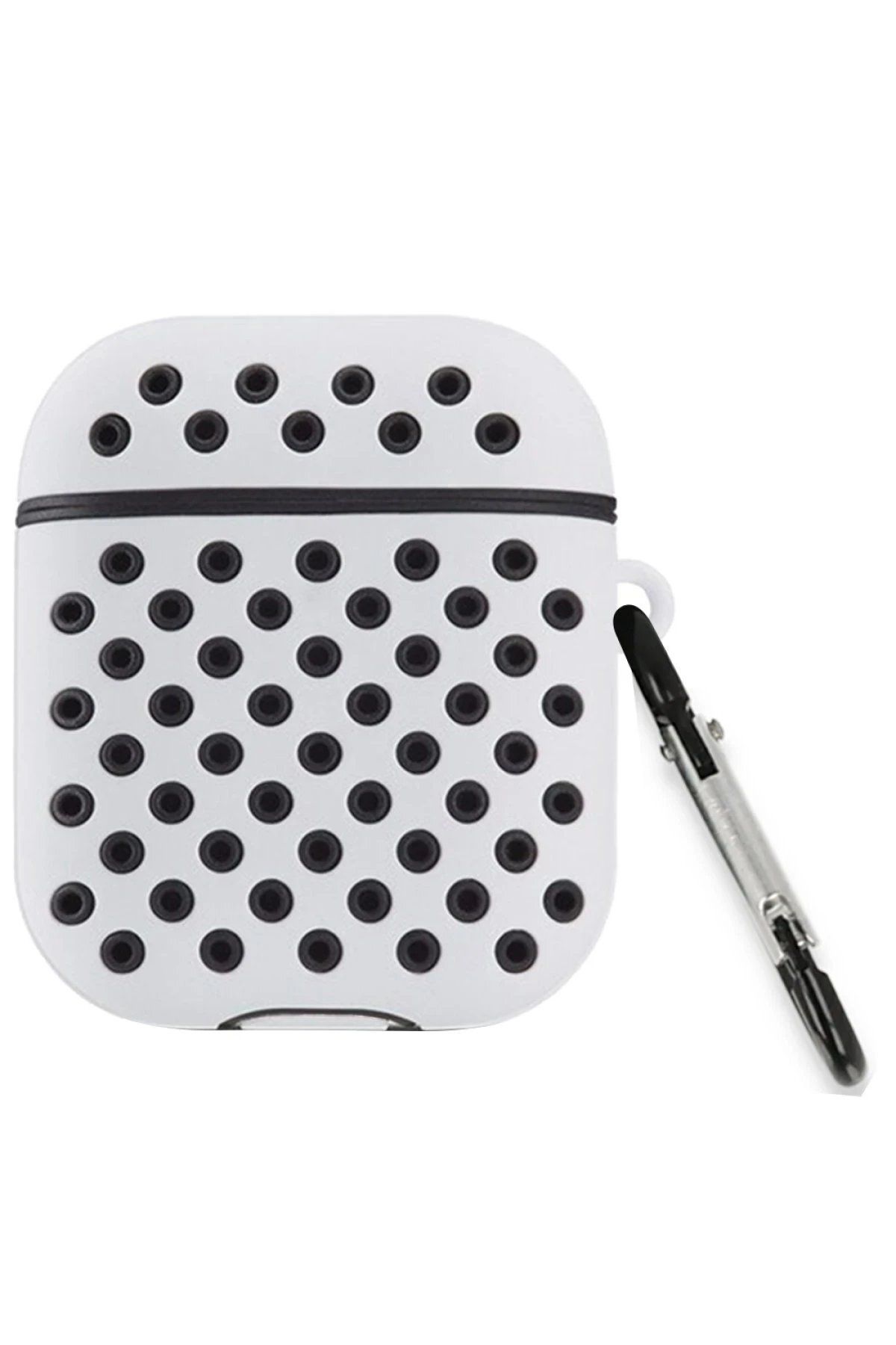 CepteToptan Newface Airpods 2 (2.nesil) Spor Delikli Kılıf - Gri-Siyah