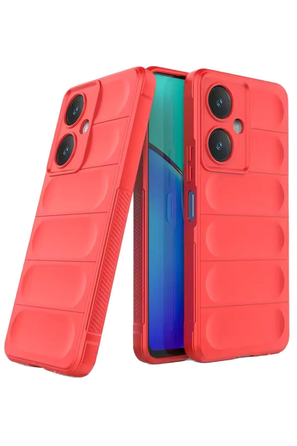 BIGBOYCL Vivo Y27 Kılıf Optimum Silikon - Kırmızı – Darbe Koruma