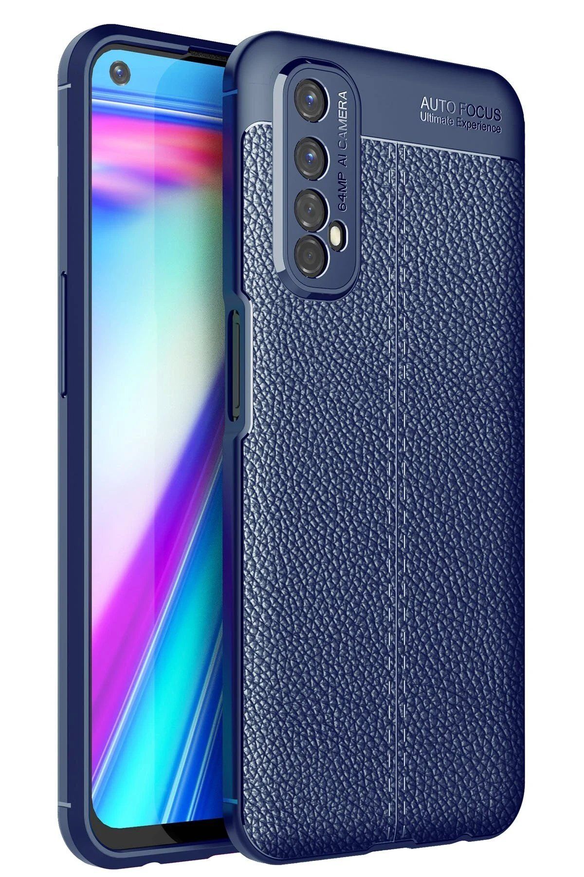 CepteToptan Newface Realme 7 Kılıf Auto Focus Kapak - Lacivert