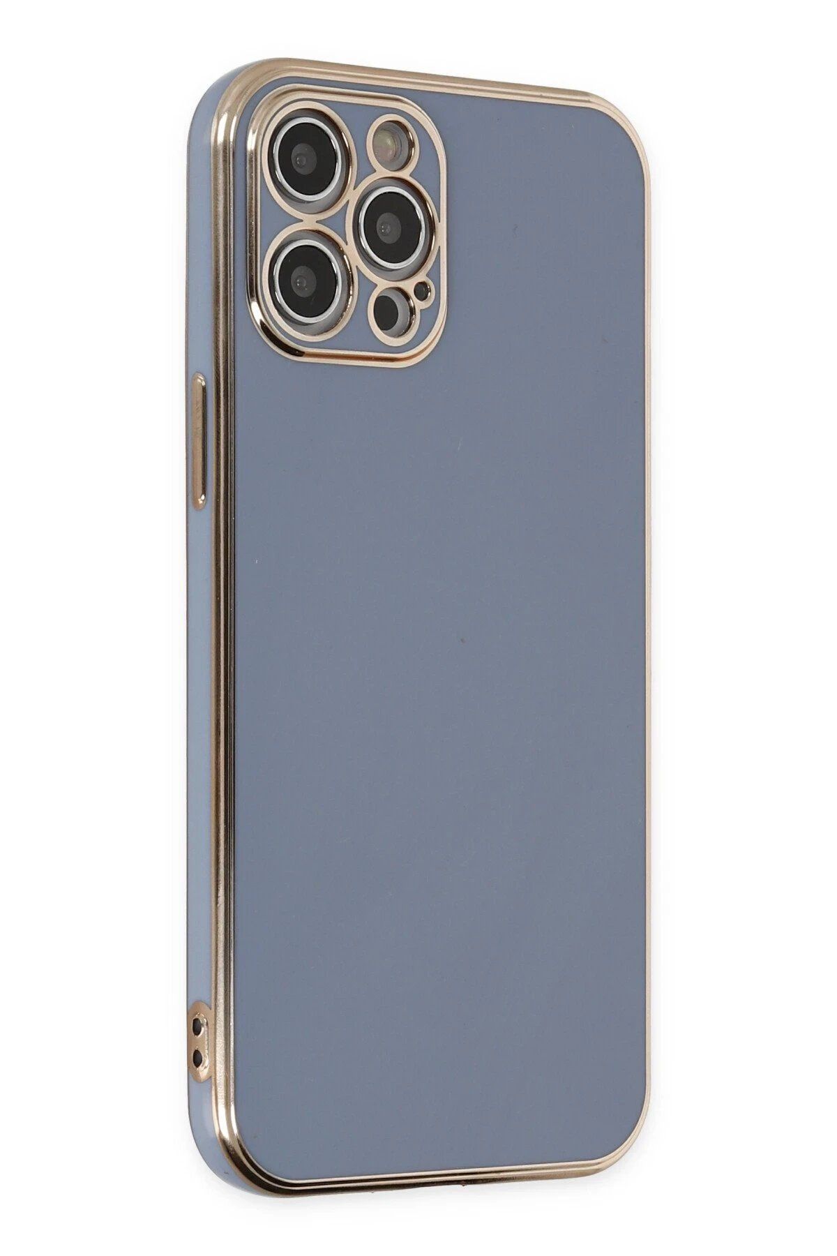 Balesso Newface Iphone 12 Pro Kılıf Volet Silikon - Mavi