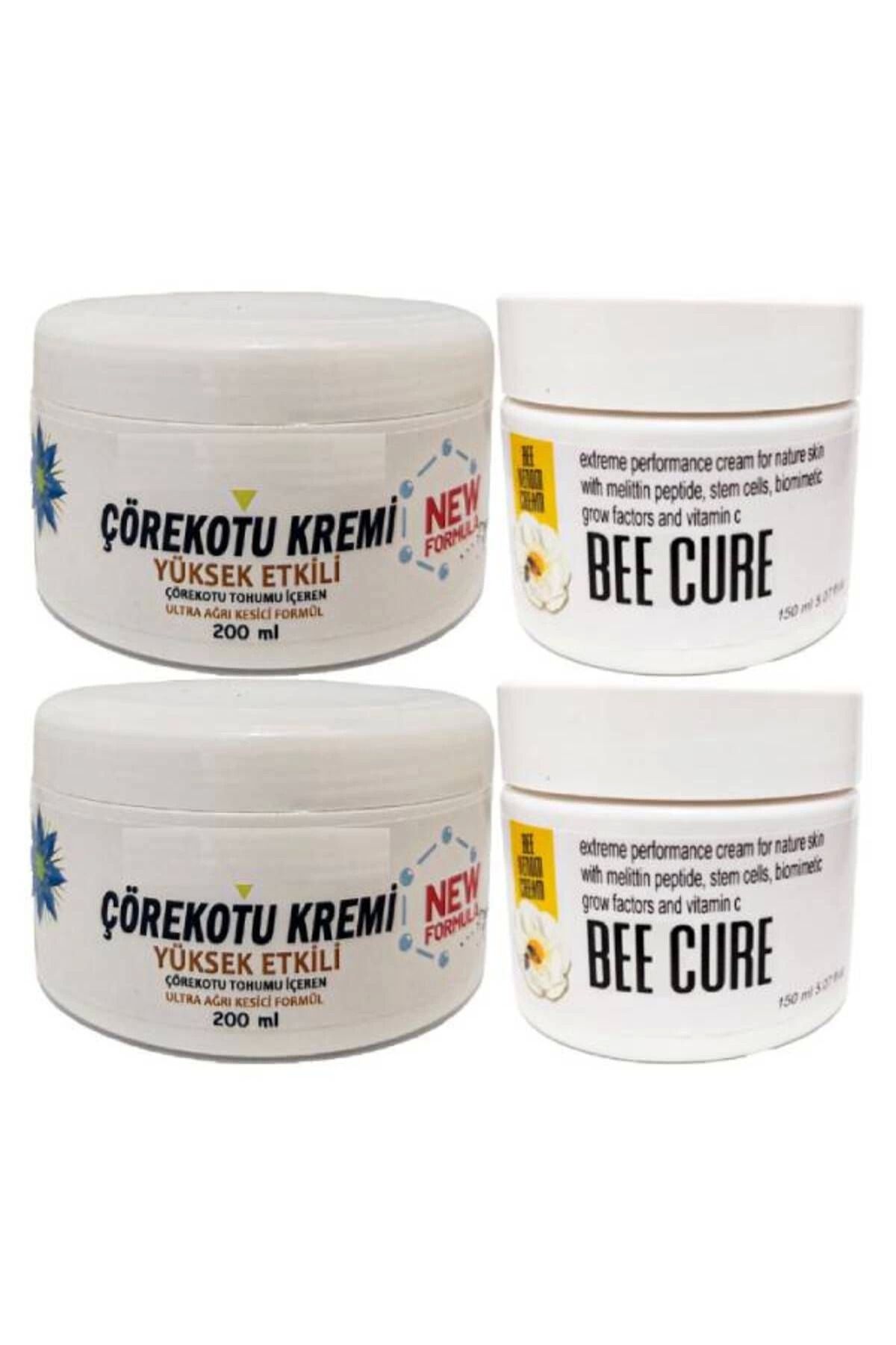 ÖYKÜ VE YİĞİT Çörek Otu Kremi XL Boy Vücut Adale Sızıları İçin 2x200 ml+Bee Cure Krem 2x150 ml