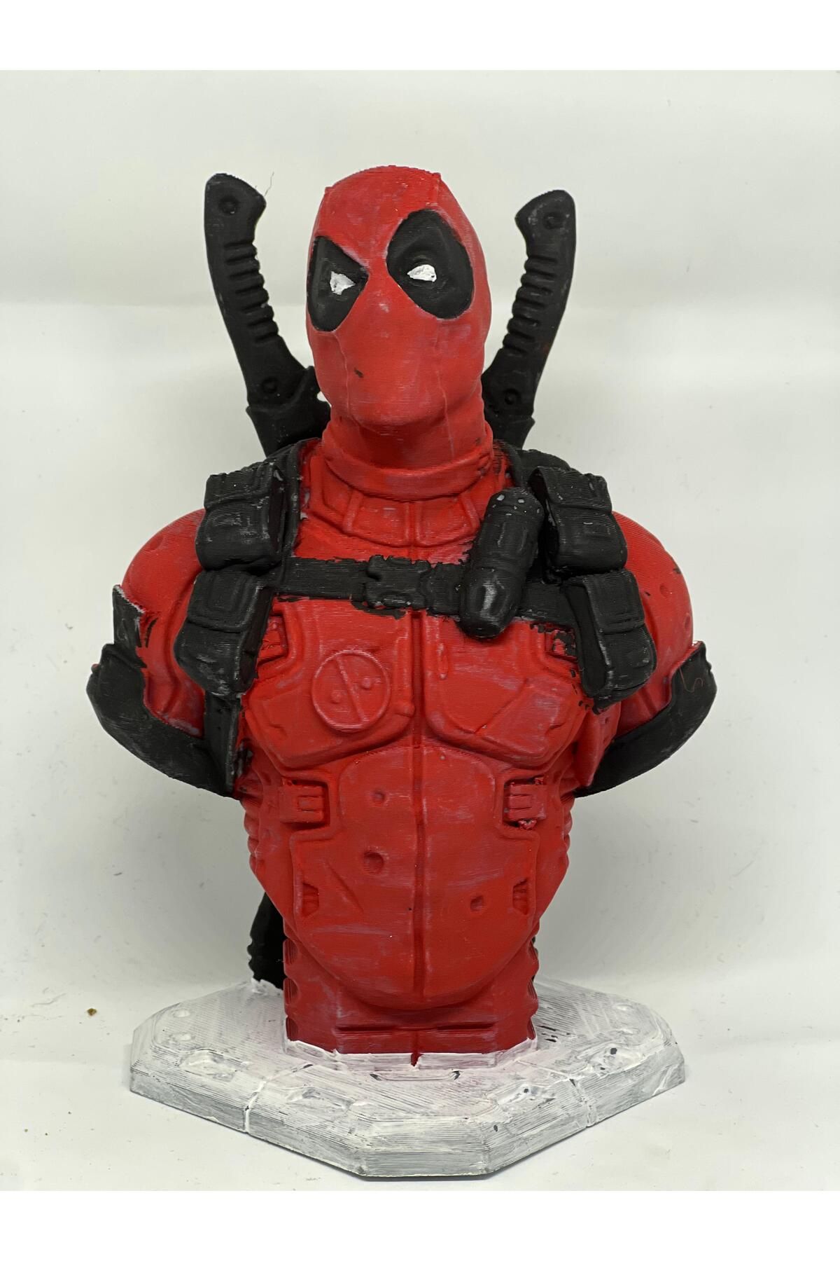 3D Deadpool Büst Figür | 3D Baskı Dekoratif Heykel – 17x13 cm | Özel Tasarım