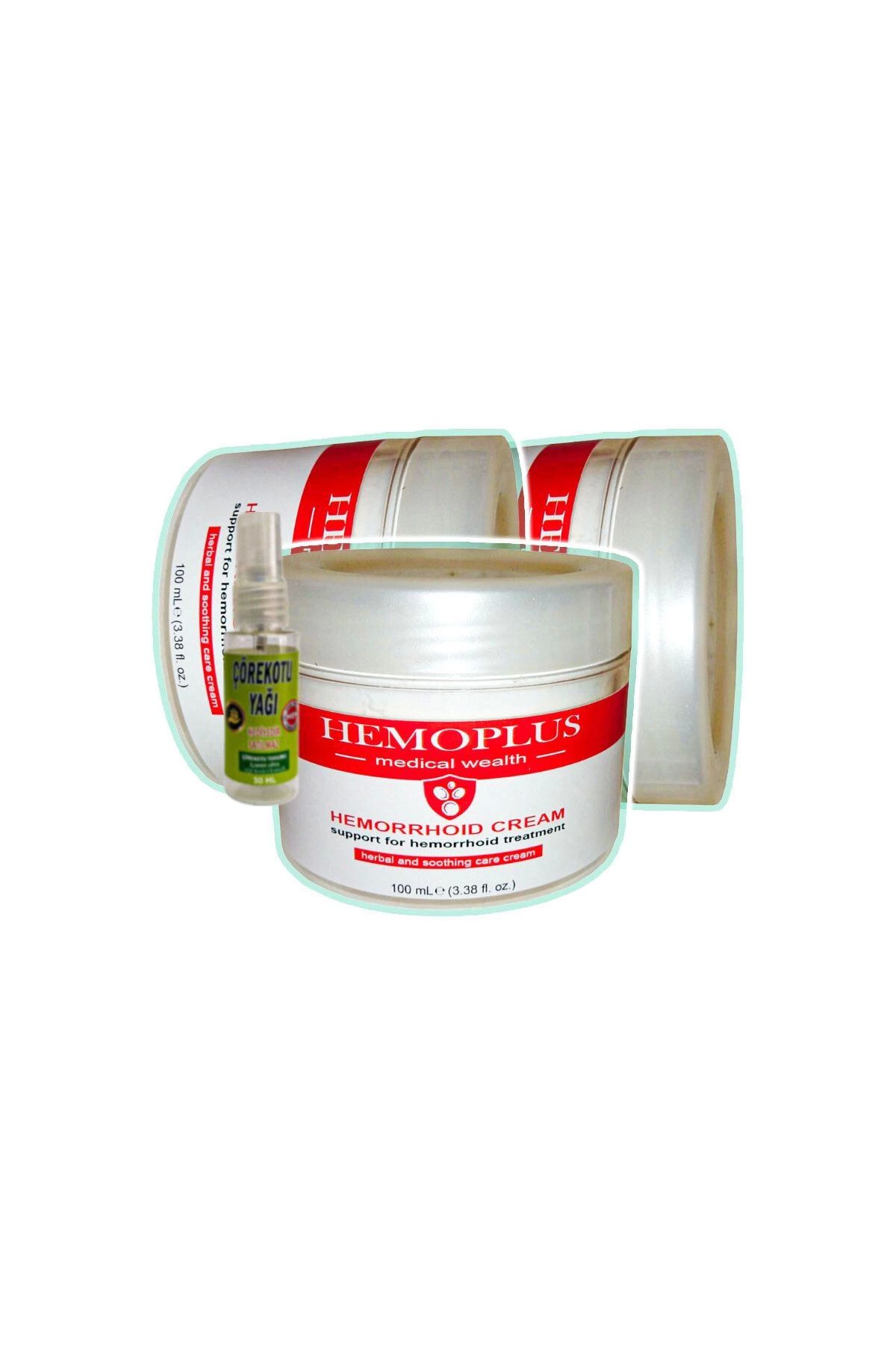hayalimsah Hemoplus 3x100 ml Hemeroid Ba.sur Kremi + 30 ml Çörek Otu Yağı ile