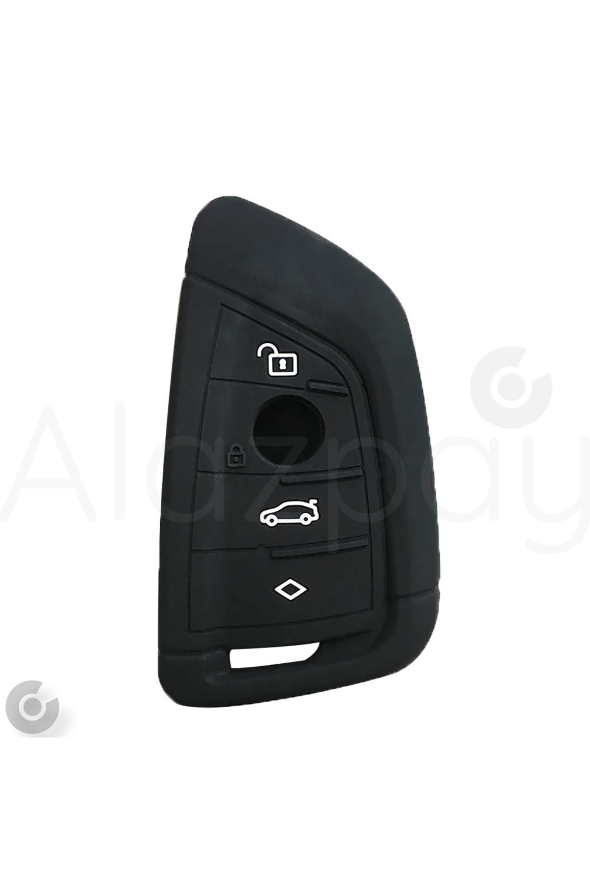 Alazpay Bmw 1 3 5 6 7 Serisi G32 G30 G20 G11 & X1 X3 X5 X6 X7 & Z4 Silikon Anahtar Kılıfı (Siyah)
