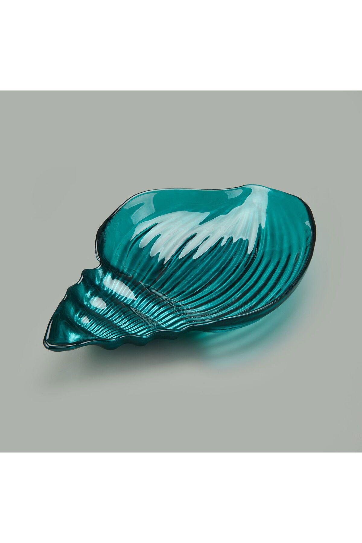 ASPARTAM Deco Snail Dekoratif Tabak - Turkuaz - 40 cm