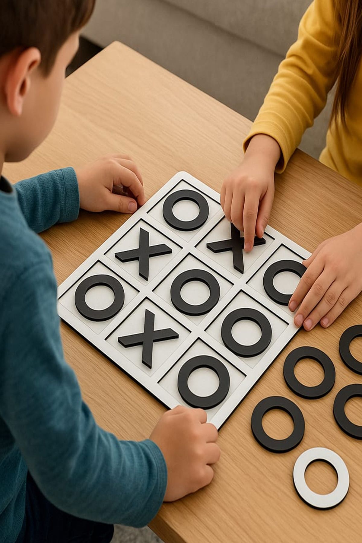 OYART&DESIGN XO Oyunu,X & O Blokları - Eğitici Masa Oyunu, İnteraktif Strateji Zeka Bulmacası Eğitici oyuncak