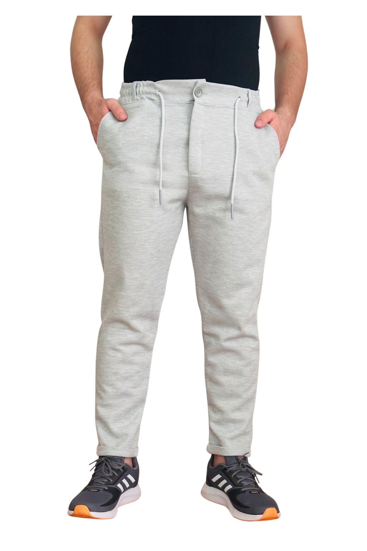 ManKlas Pantolon Erkek Klasik Jagger Bağcık Detaylı Erkek Jogger Likralı Erkek Kumaş Pantolon