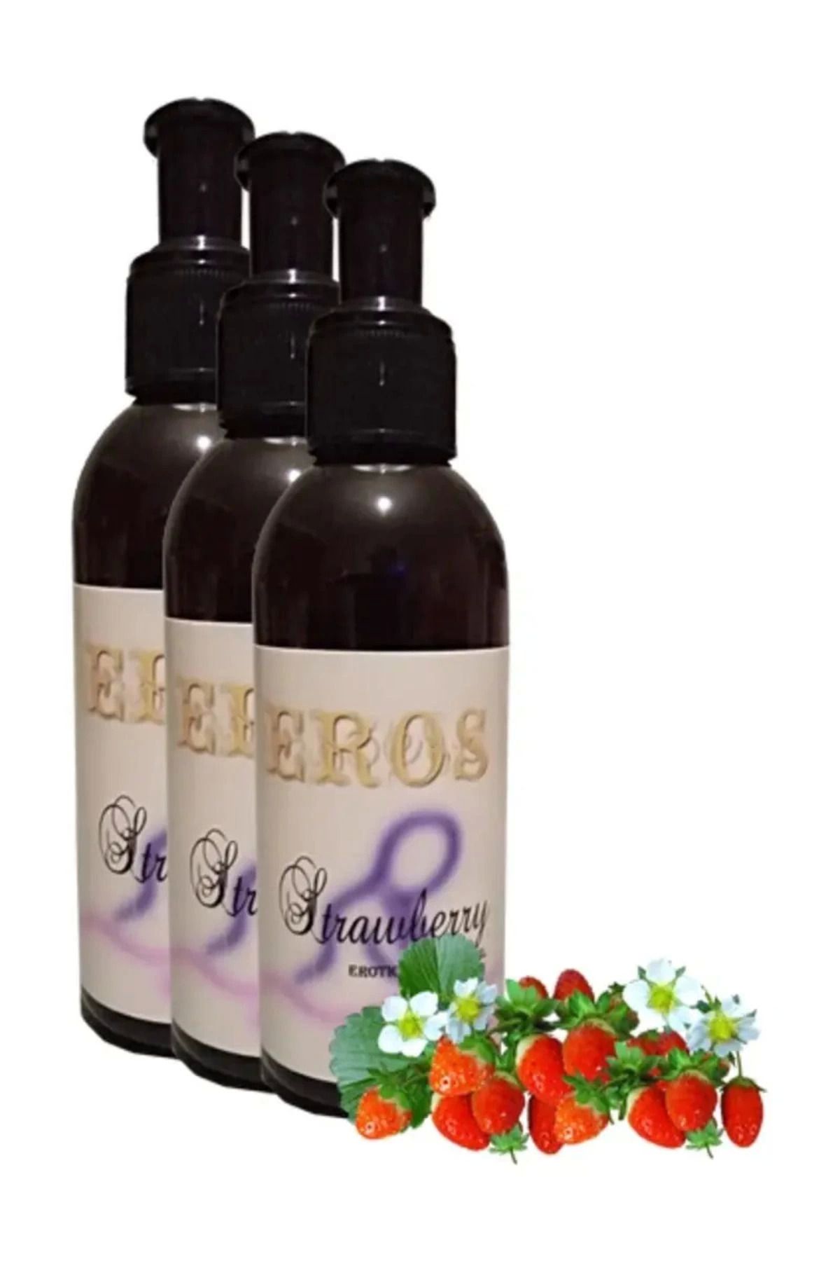 hayalimsah Hologramlı Strawberry €rotic Massage Oıl 360ml Çilek Kokulu €rotik Masaj Yağı X 3 ADET