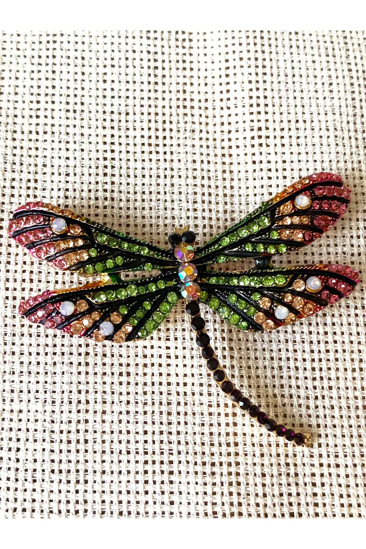312 KONSEPT Renkli Kelebek Yaka İğnesi-Broş (6x4 Cm) 1 Adet