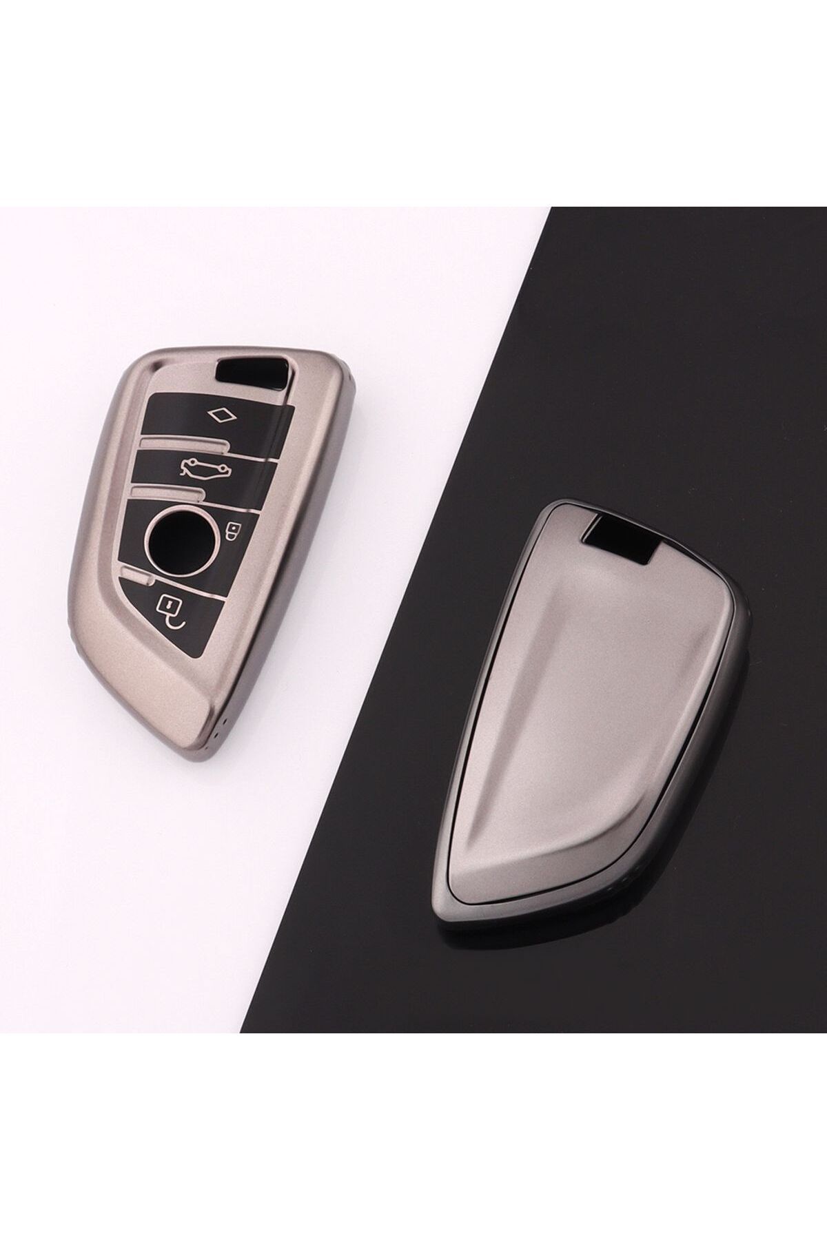 Alazpay Bmw 1 3 5 6 7 Serisi G32 G30 G20 G11 & X1 X3 X5 X6 X7 & Z4 M Titan Gri TPU Anahtar Kılıfı (1 Adet)