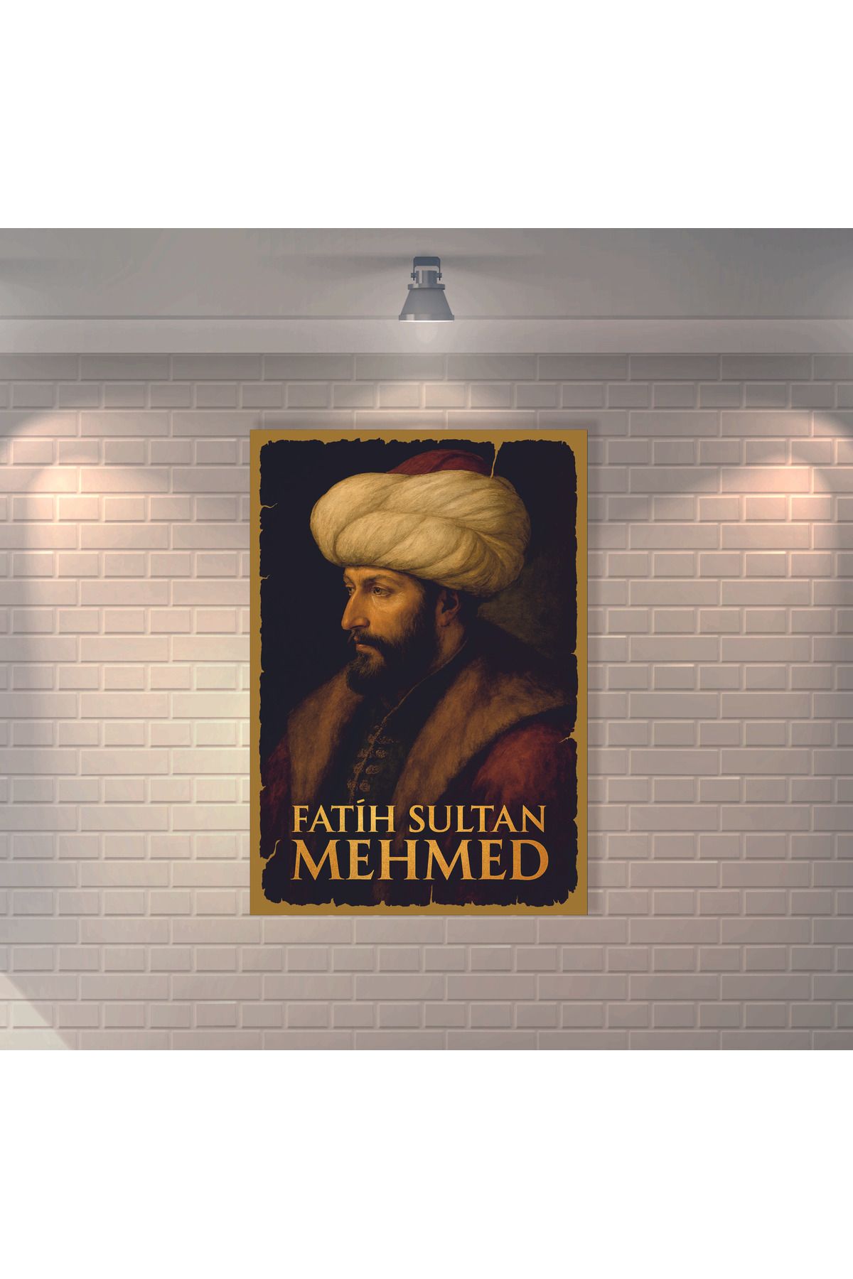 BBO REKLAM Fatih Sultan Mehmed Retro MDF Duvar Dekarasyon Tablosu