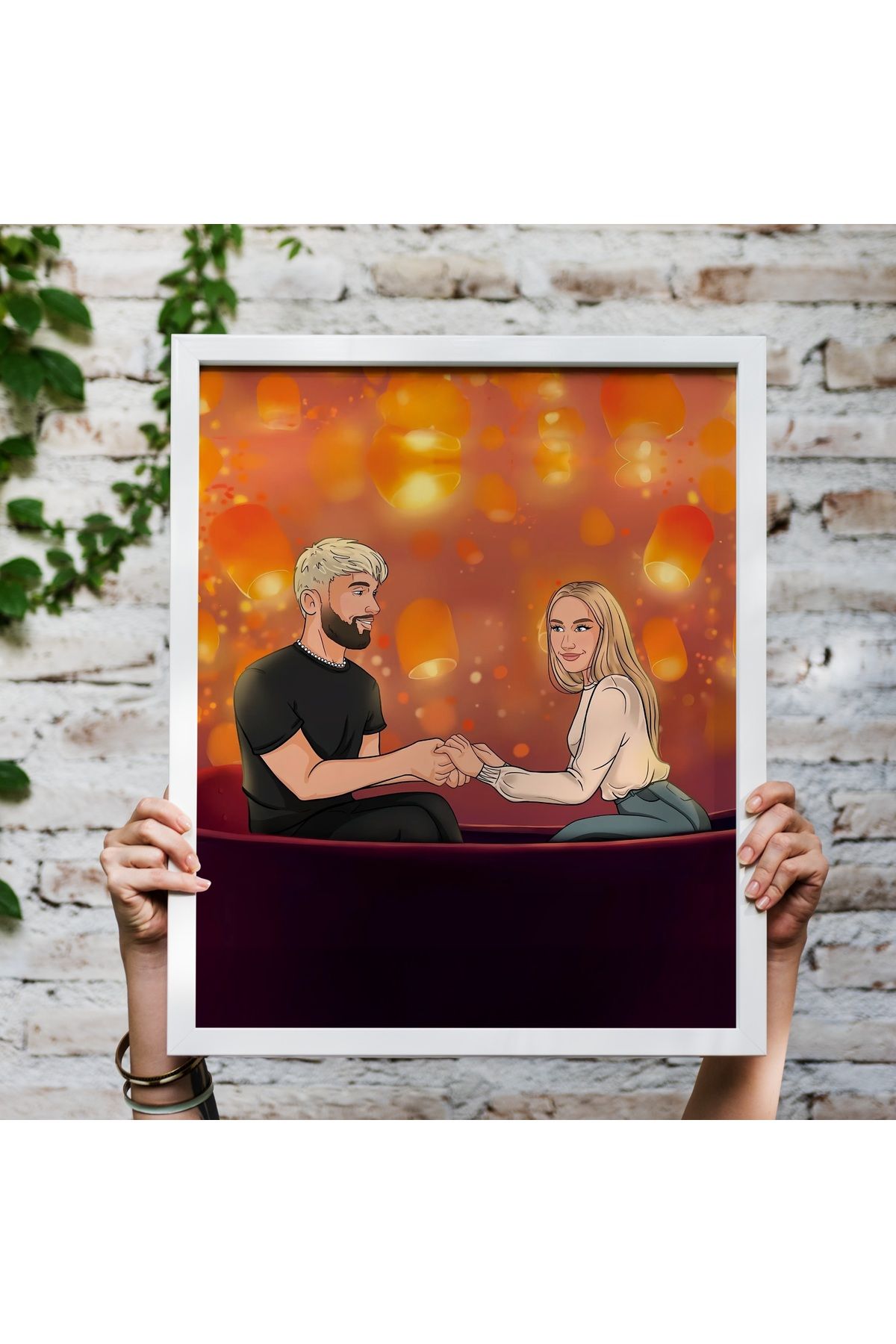 ÇELİKLER HEDİYE Kişiye Özel Karikatür Çerçeve – Fotoğraftan Hazırlanan Hediye Tablo