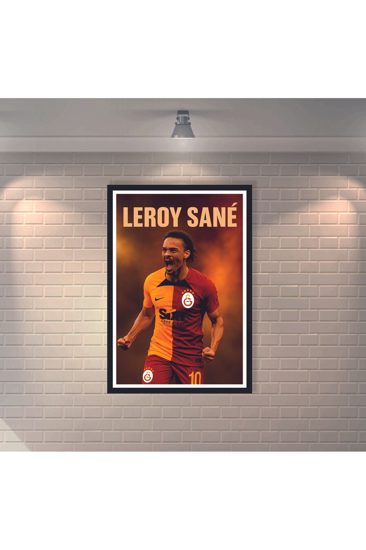 BBO REKLAM Galatasaray Leroy Sane Retro MDF Duvar Dekarasyon Tablosu