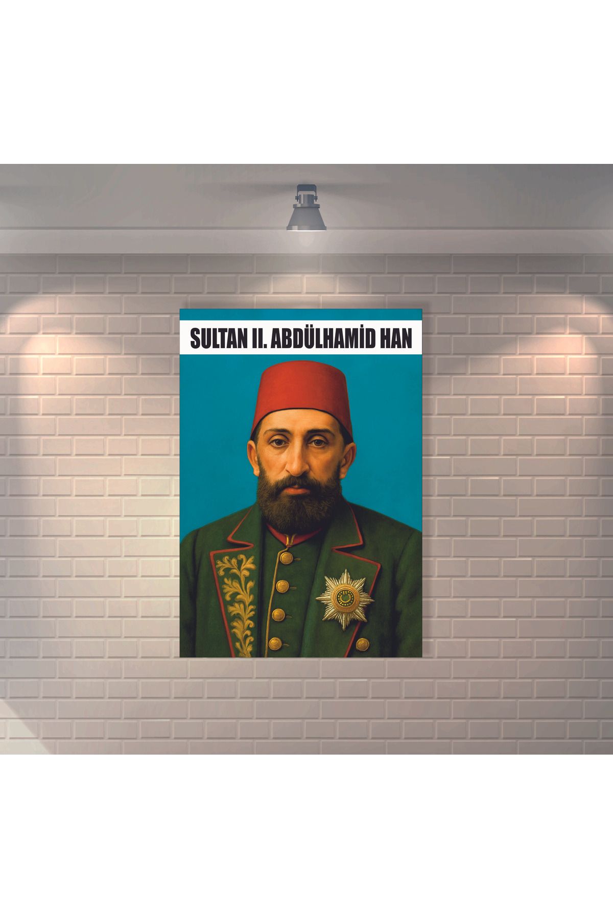BBO REKLAM Sultan II. Abdülhamid 2 Han Retro MDF Duvar Dekarasyon Tablosu