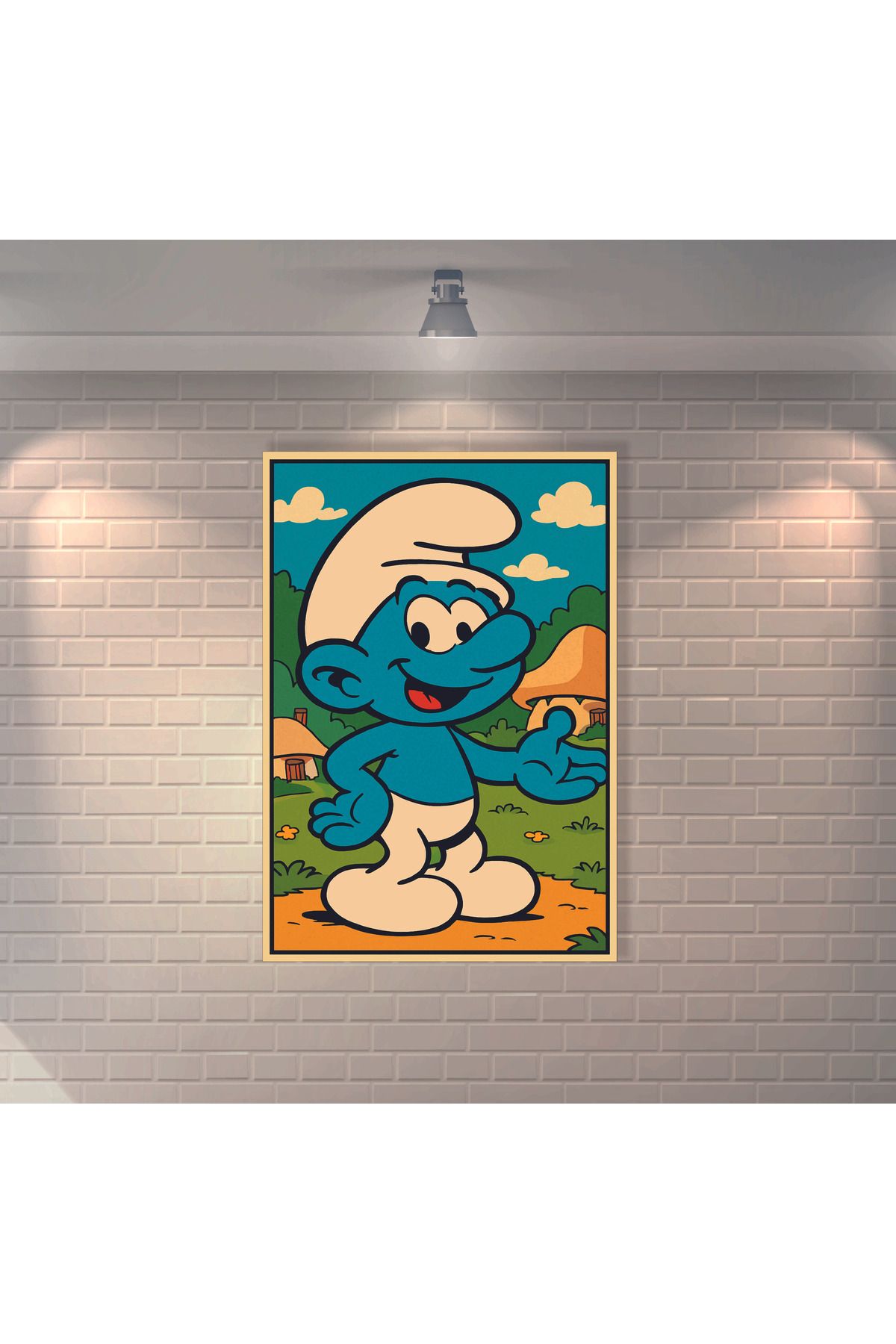 BBO REKLAM Şirinler Retro MDF Duvar Dekarasyon Tablosu