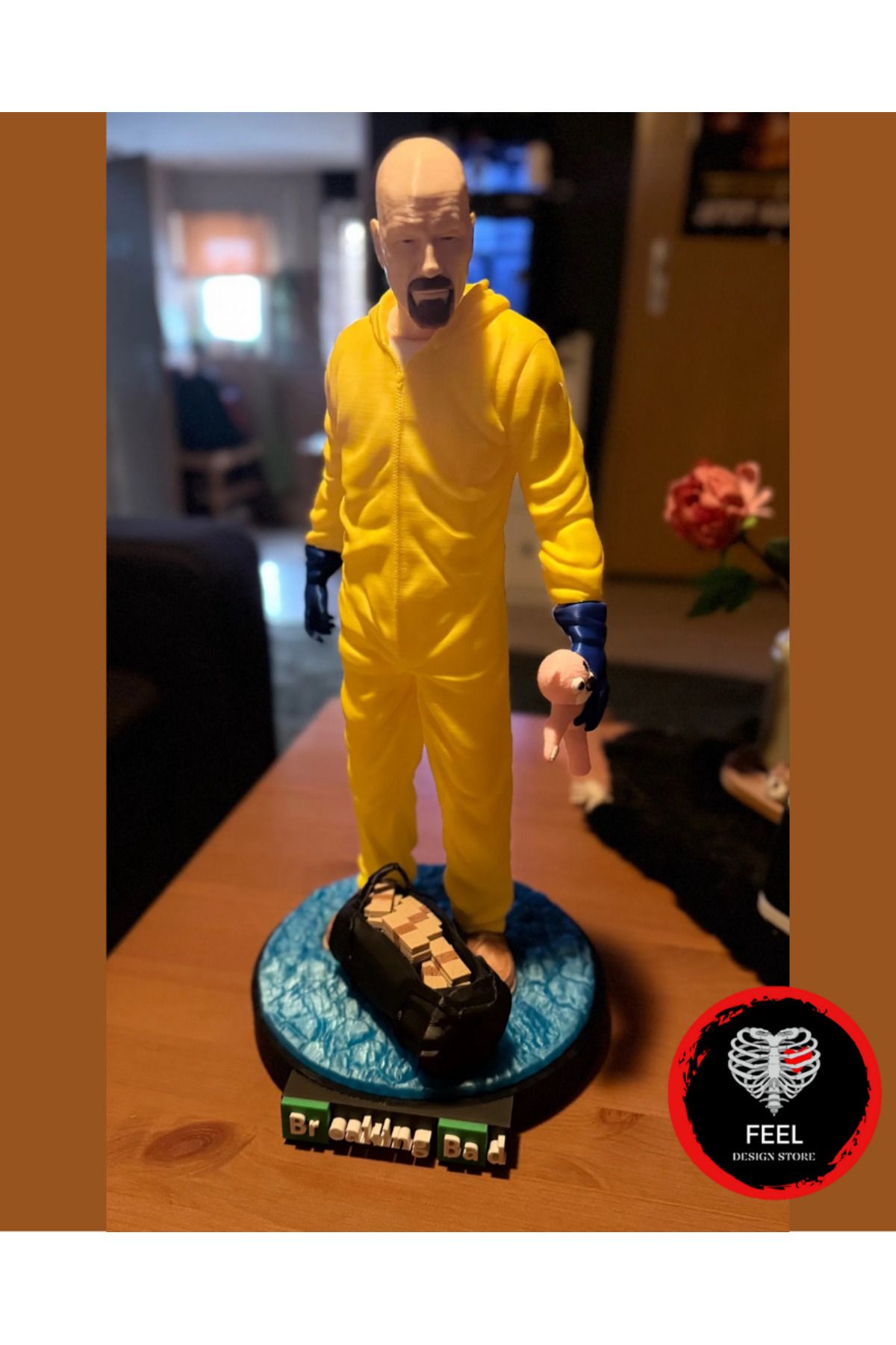 FEEL Breaking Bad Koleksiyonluk Heykelcik - Dev Boy 35cm Walter White Figürü - Heisenberg Fanlarına Özel
