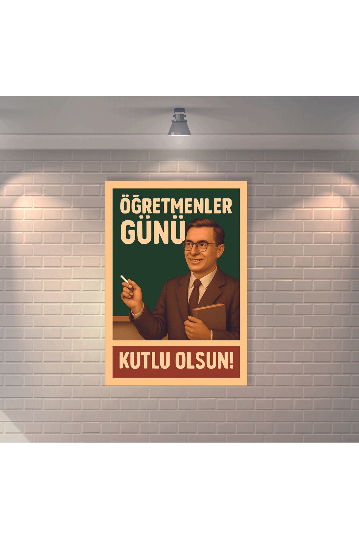 BBO REKLAM Öğretmenler Günü Kutlu Olsun 2 Retro MDF Duvar Dekarasyon Tablosu