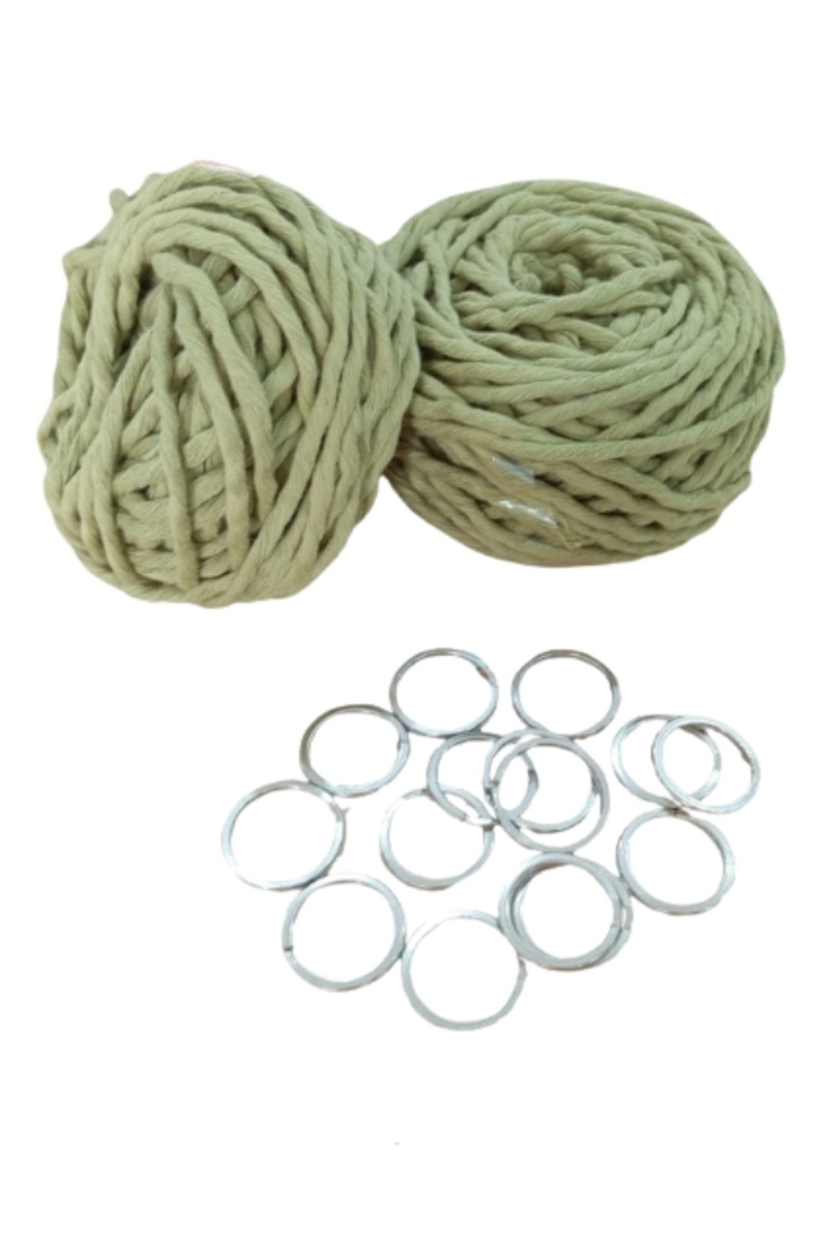 Gülşahın Tasarım Atölyesi Makrome Kiti / İki farklı renkli ip ile kutu içerikli / şeffaf plastik kutuda