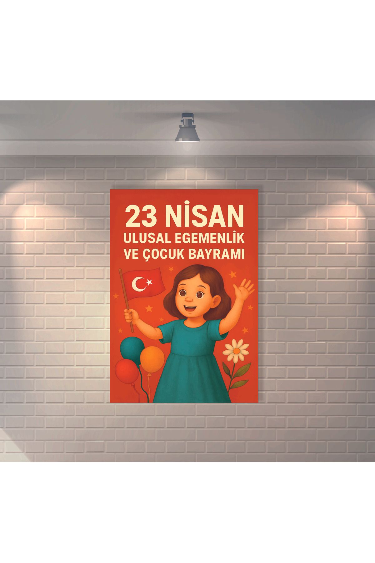 BBO REKLAM 23 Nisan Ulusal Egemenlik ve Çocuk Bayramı Retro MDF Duvar Dekarasyon Tablosu