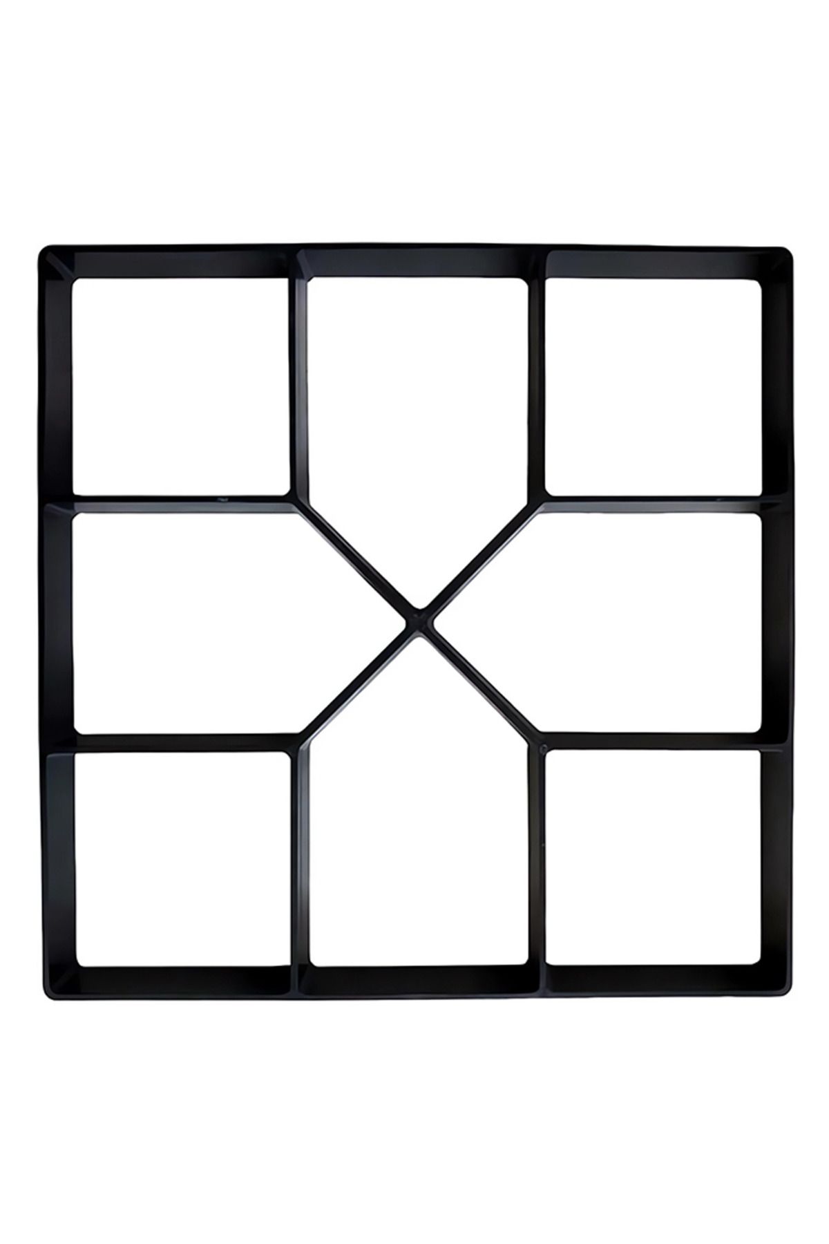 Teno Matrita Cu Contur Pentru Turnat Pavaj Teno , Pentru Beton, Imita Piatra, Model 6, 40 X 4 Cm, Negru - One Size