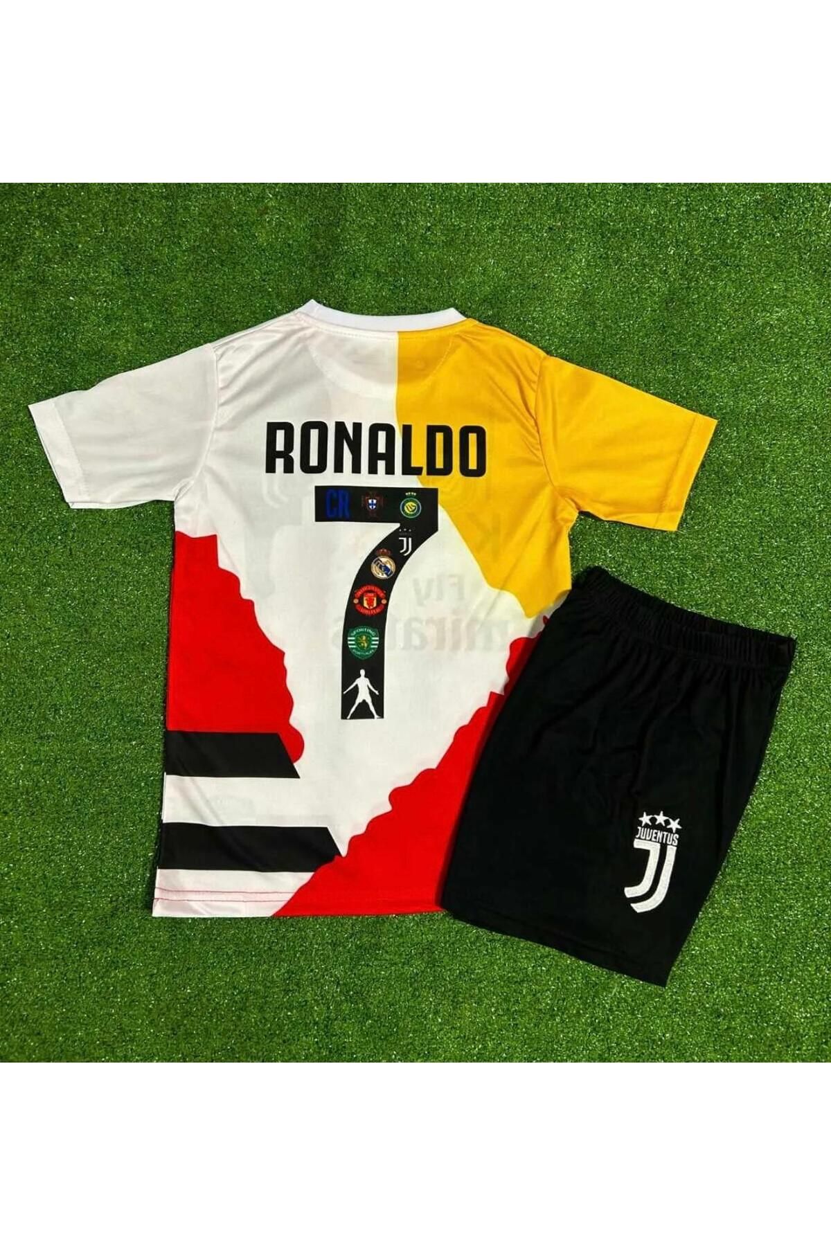 BARBITOS Cristiano Ronaldo Özel Tasarım Çocuk Forması hedyeli 4 lü set çorap bileklik