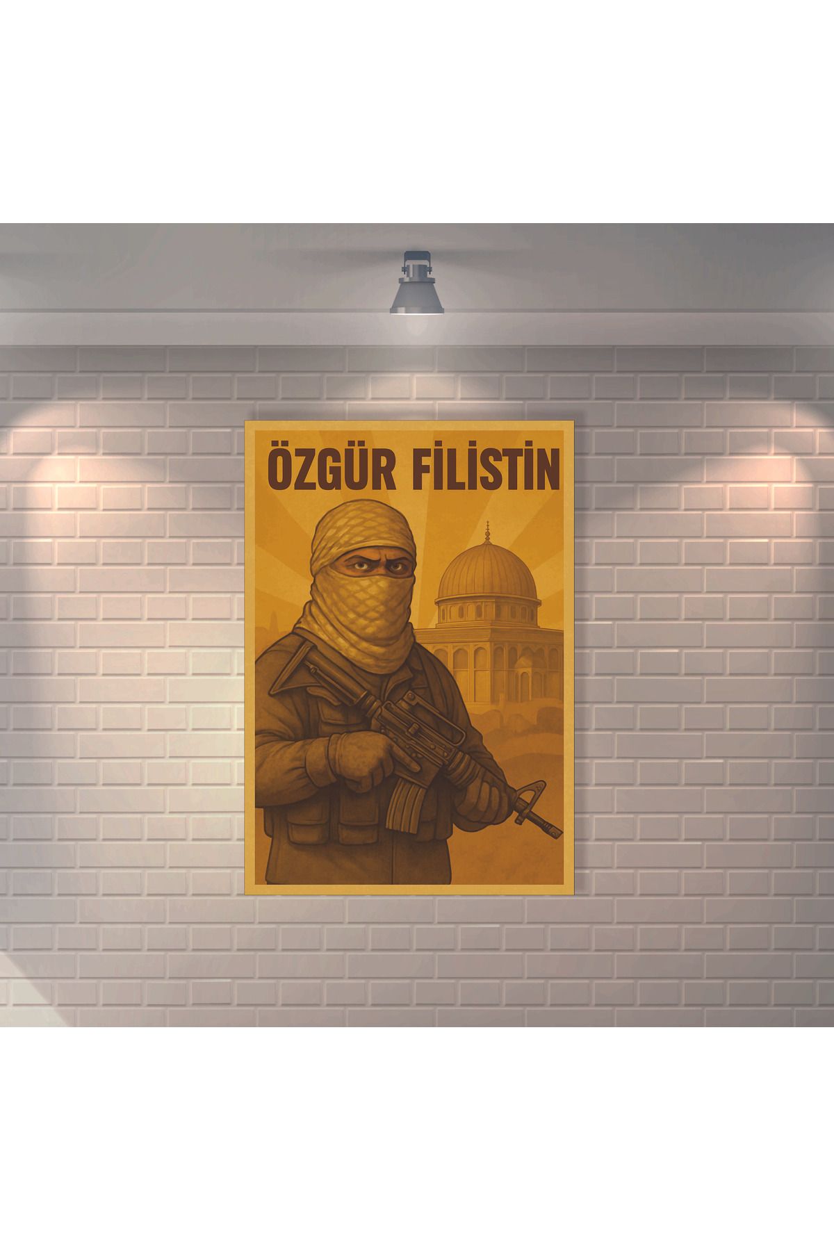 BBO REKLAM Özgür Filistin Retro MDF Duvar Dekarasyon Tablosu