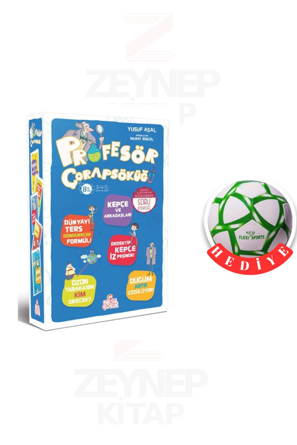 Nesil Yayınları Profesör Çorap Söküğü Seti - Yusuf Asal (Futbol Topu Hediye) (5 Kitap+Soru Kitapçığı)