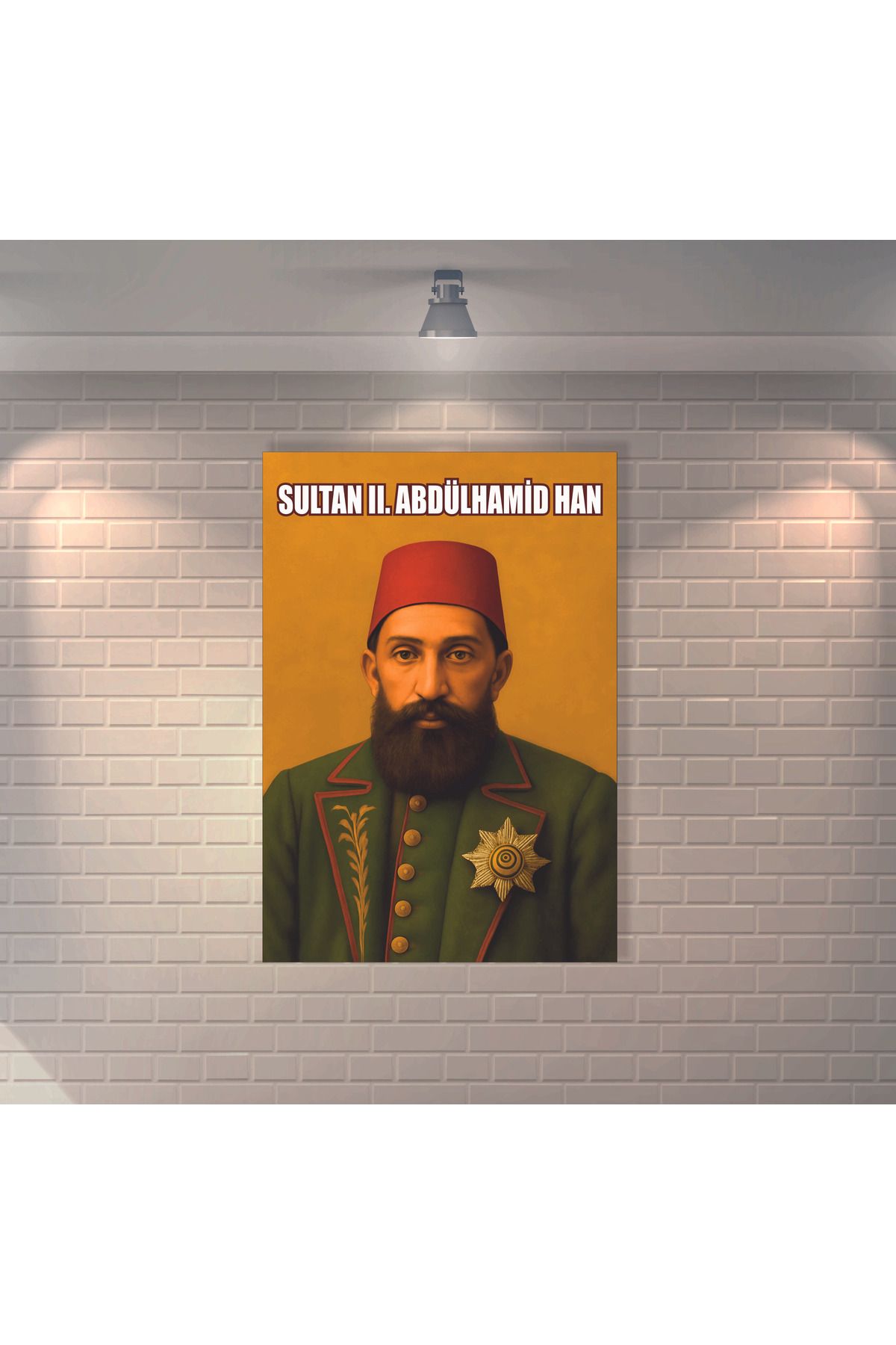 BBO REKLAM Sultan II. Abdülhamid Han Retro MDF Duvar Dekarasyon Tablosu