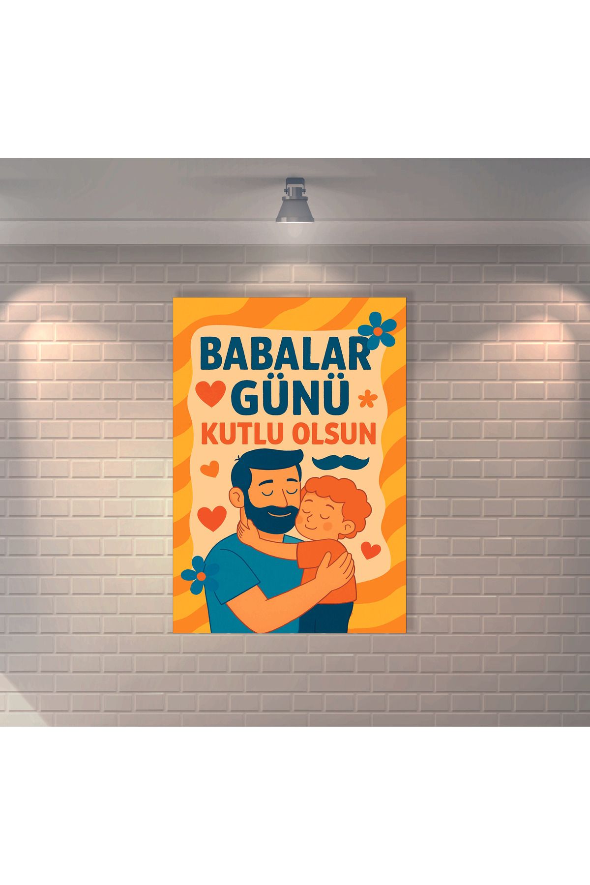 BBO REKLAM Babalar Günü Kutlu Olsun Retro MDF Duvar Dekarasyon Tablosu