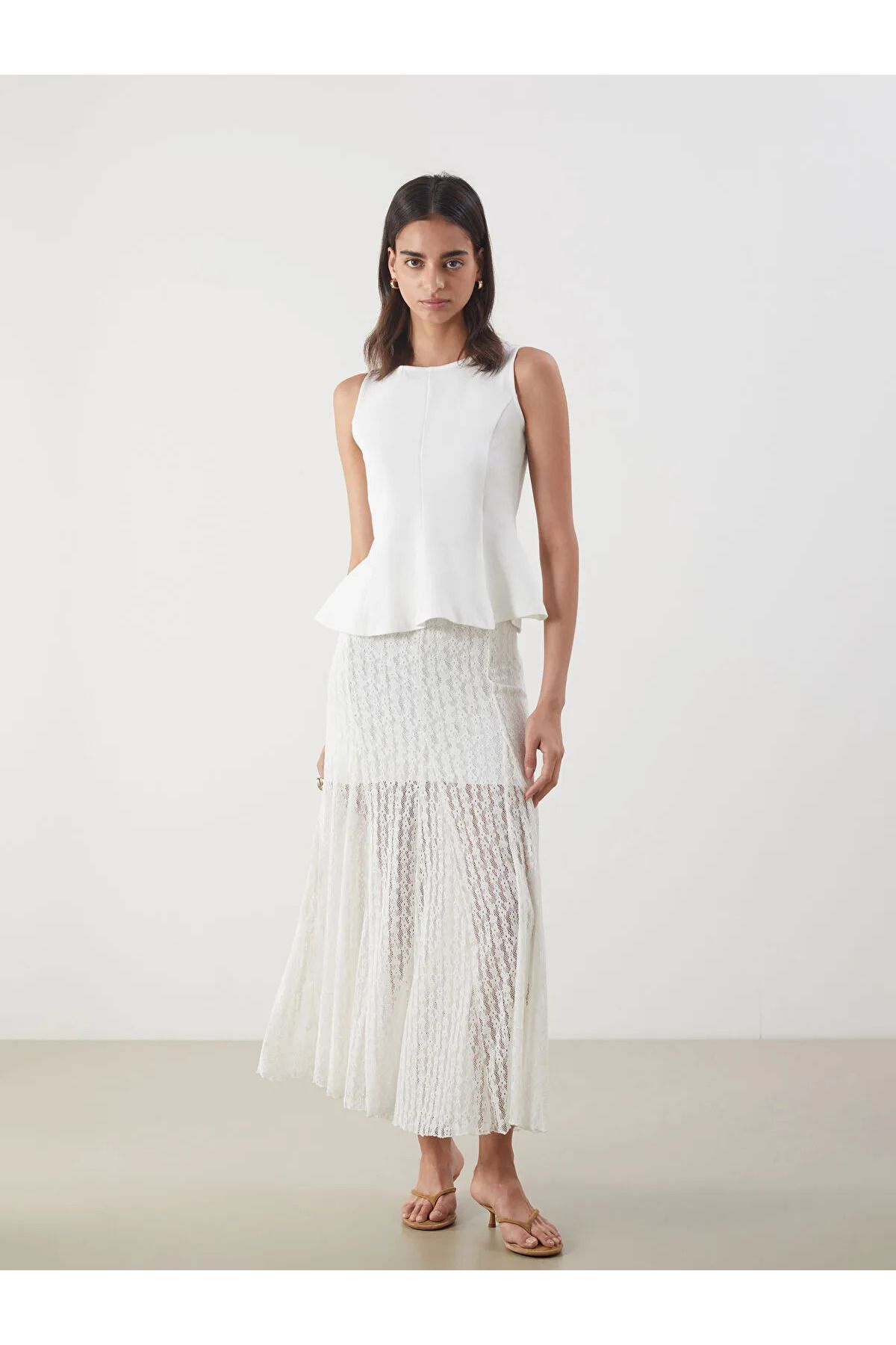 LC Waikiki Kayık Yaka Peplum Bluz