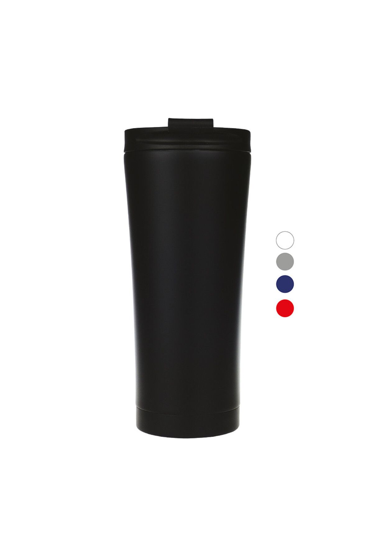 happysezon Çift Katmanlı Siyah Çelik Termos Bardak 450 ML