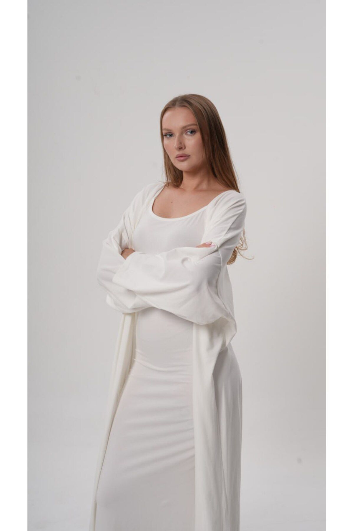 femmes fraiches Femmes Dolce Beyaz Elbise Set