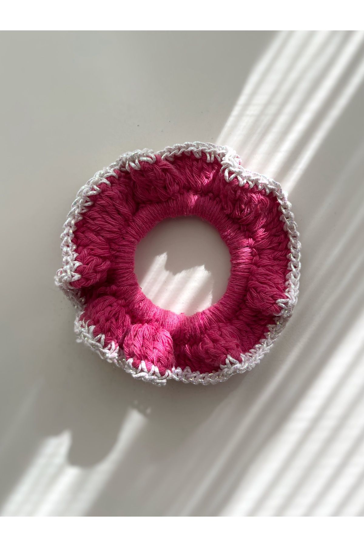 Poshy Atelier El Yapımı Örgü Scrunchie Yazlık Saç Tokası Aksesuarı Süsü