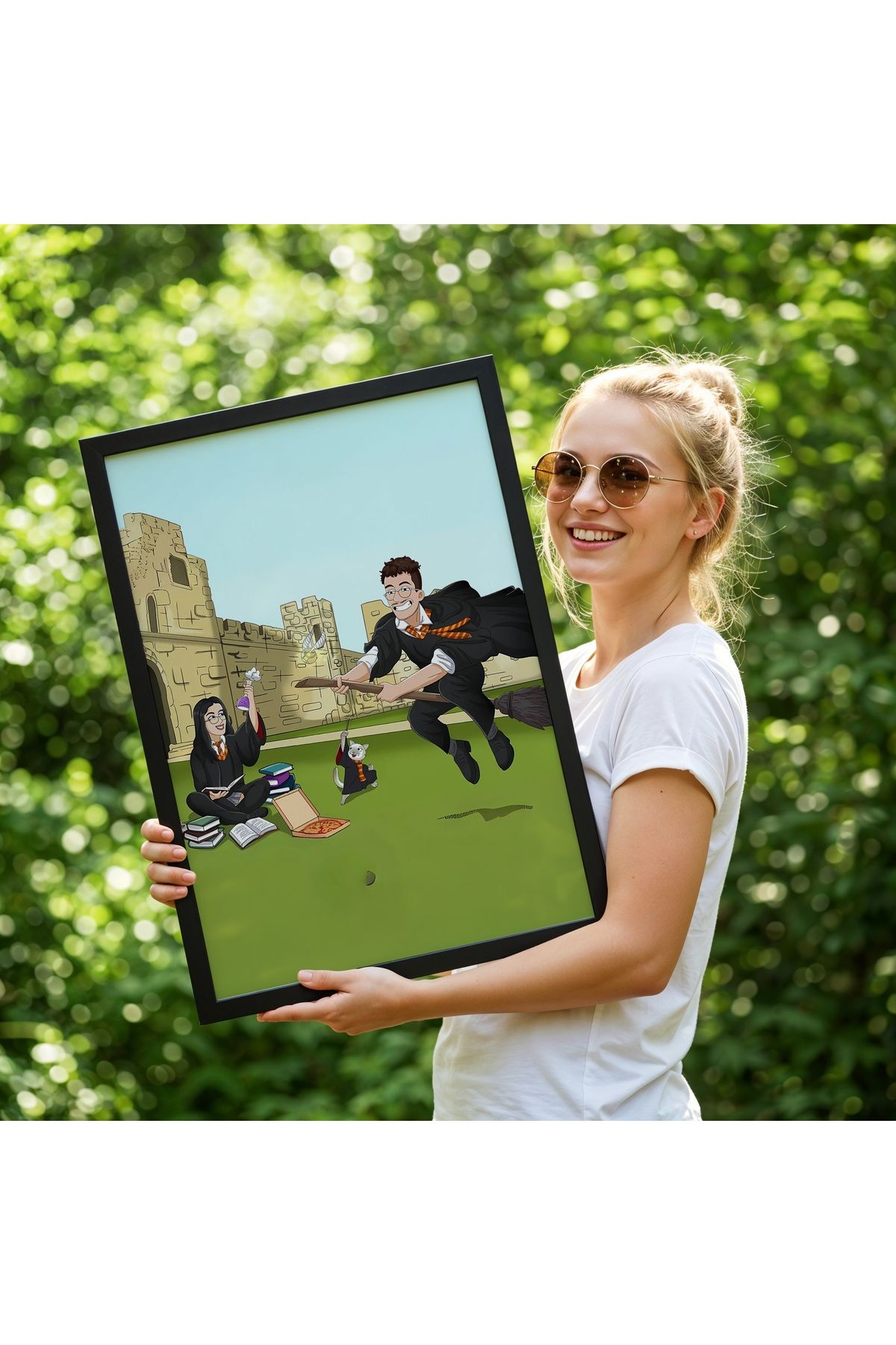 ÇELİKLER HEDİYE Kişiye Özel Karikatür Çerçeve – Fotoğraftan Hazırlanan Hediye Tablo