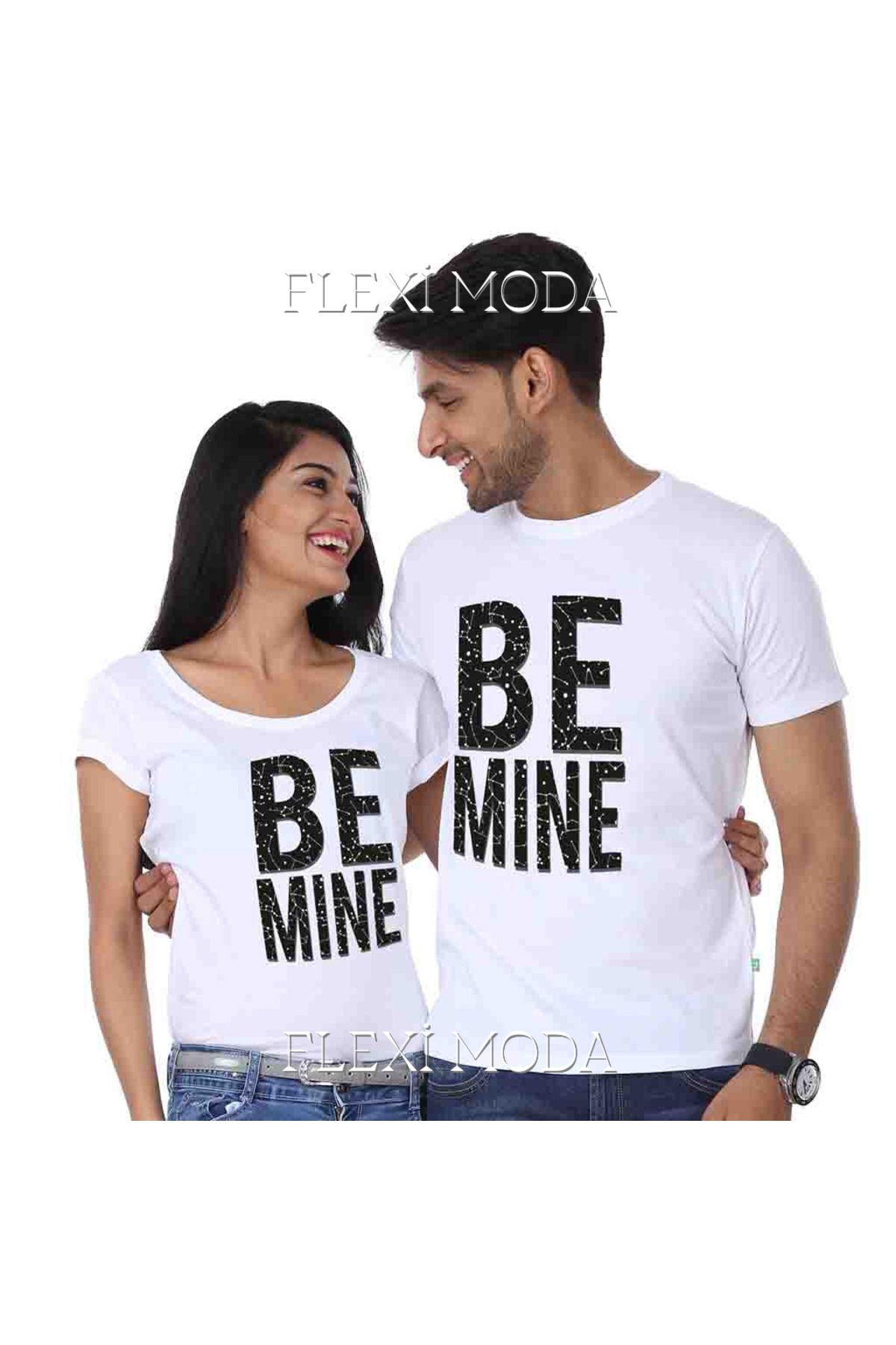 Hunors Sportswear & Company Be Mine Combo Tee Yazılı Sevgili Çift Kombini Oversize 2'li Tişört