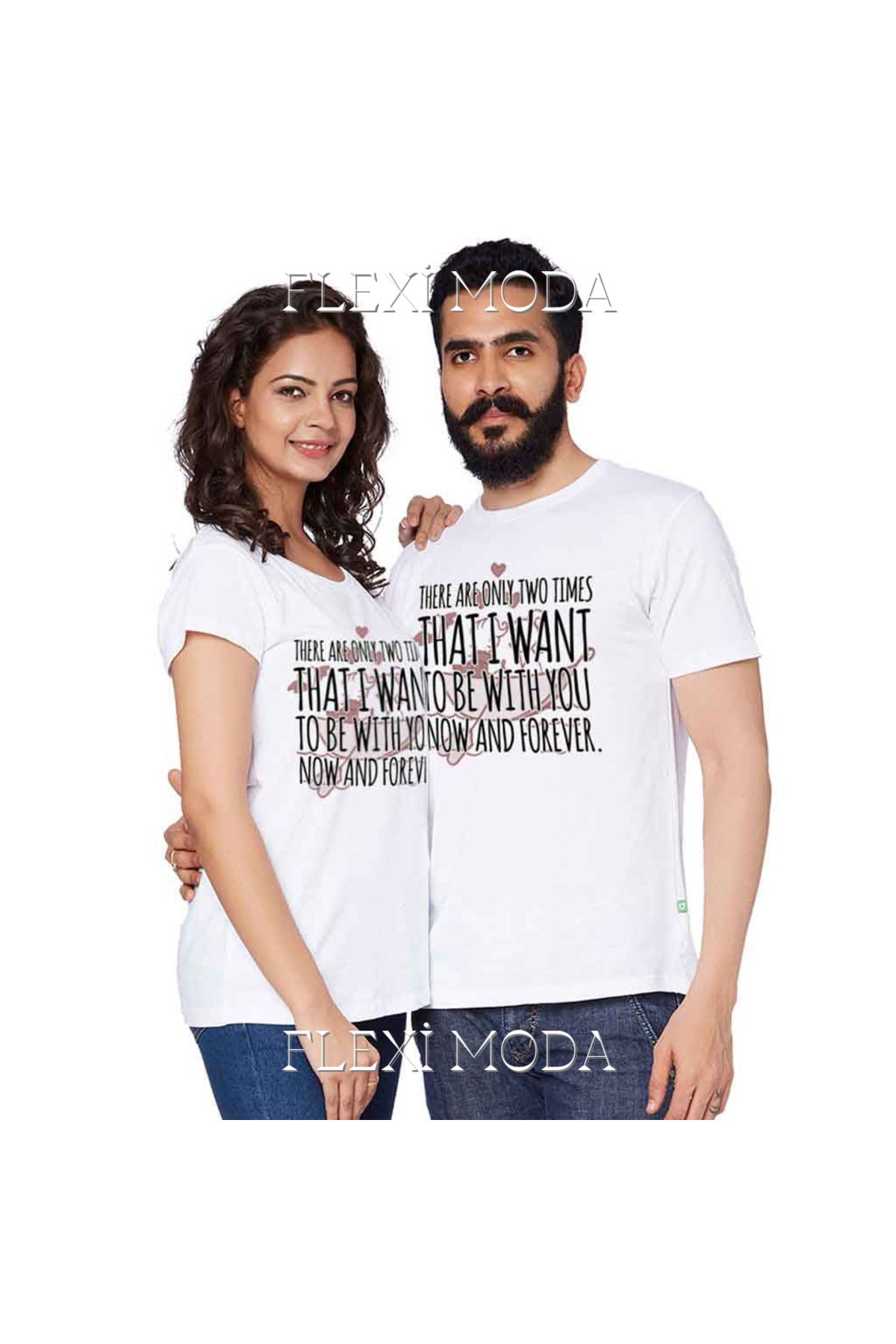 Hunors Sportswear & Company There Are Only Two Times Temalı Sevgili Çift Kombini Oversize 2'li Tişört