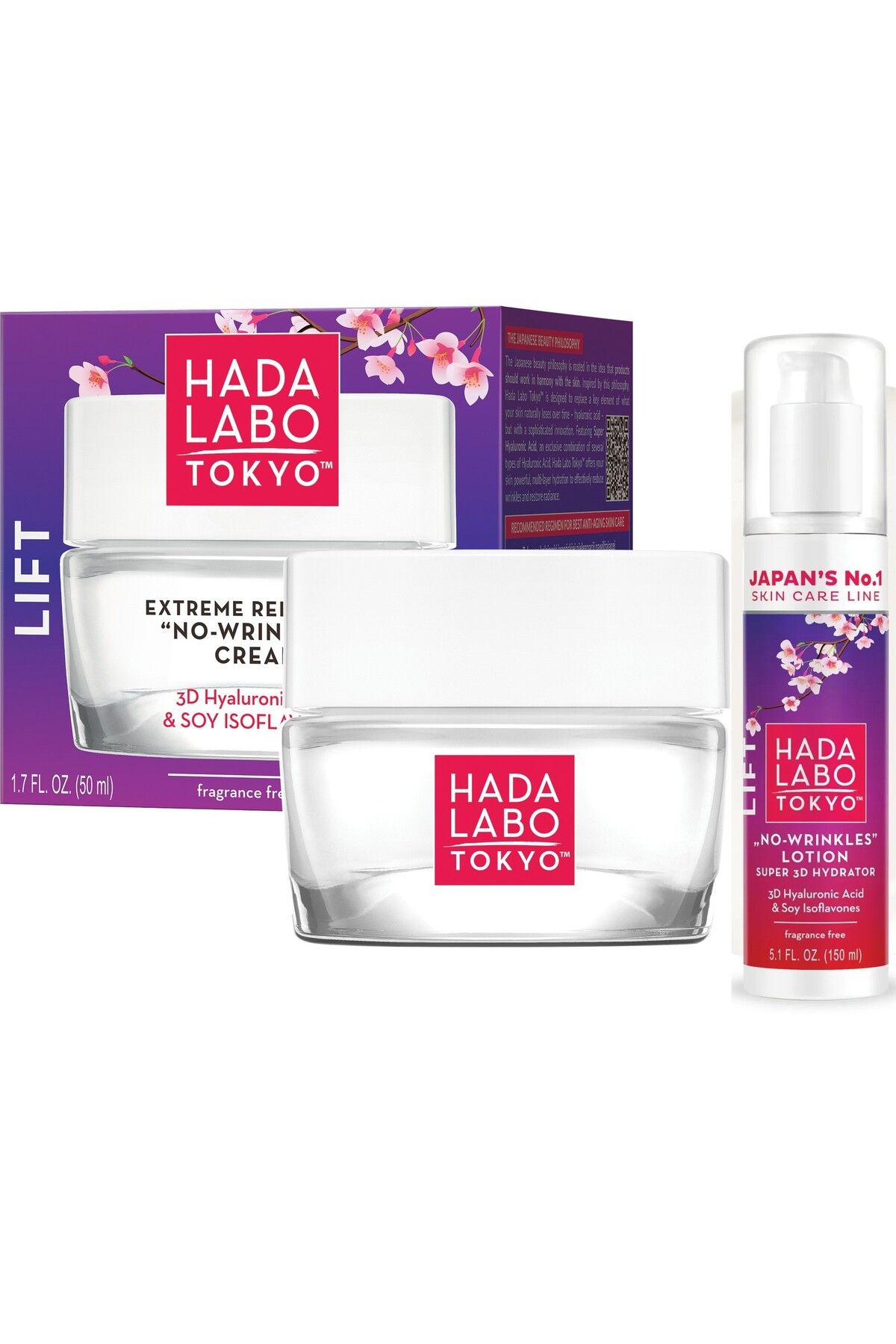 Hada Labo Tokyo Extreme Rebuilders No-Wrinkles Cream 50 ML + No-Wrinkles Lotion 150 ML Cilt Bakım Seti