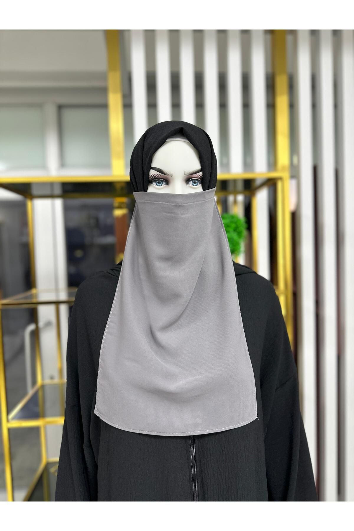 erasra class-Inner Veil Rectangular, Hijab.Nikap Gray Color 2