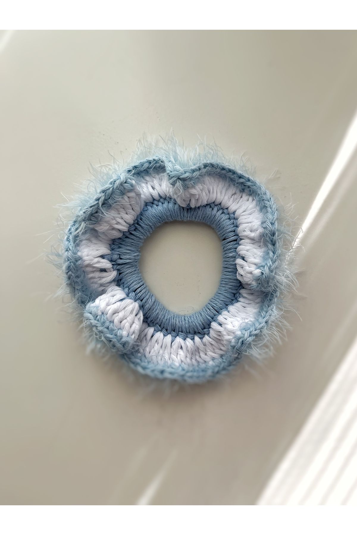 Poshy Atelier El Yapımı Örgü Scrunchie Yazlık Saç Tokası Aksesuarı Süsü