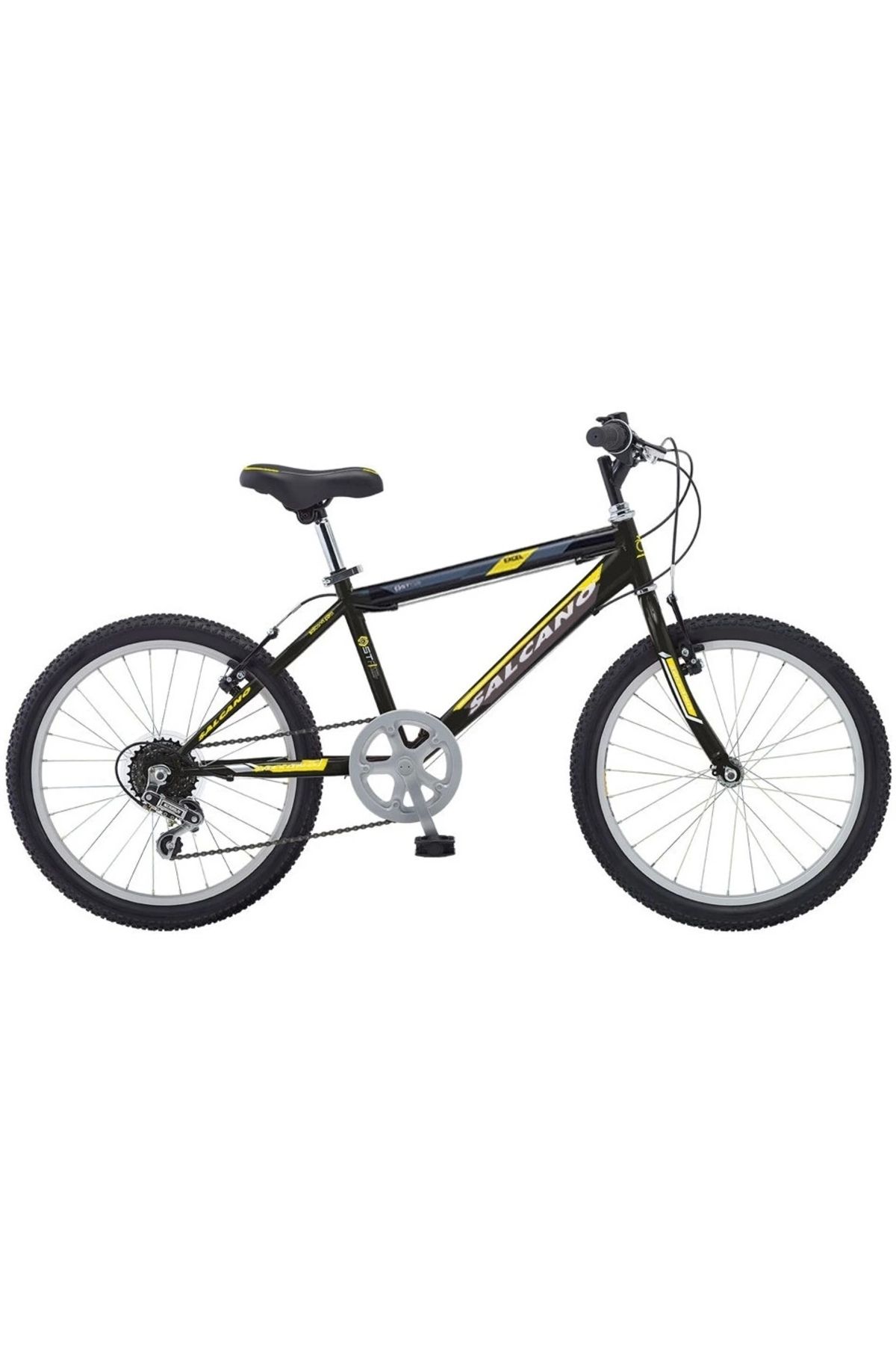 Elioure 20 Jant Vitesli Çocuk Bisikleti, Siyah ve Sarı Renk, 120/145 cm Boy Uyumlu