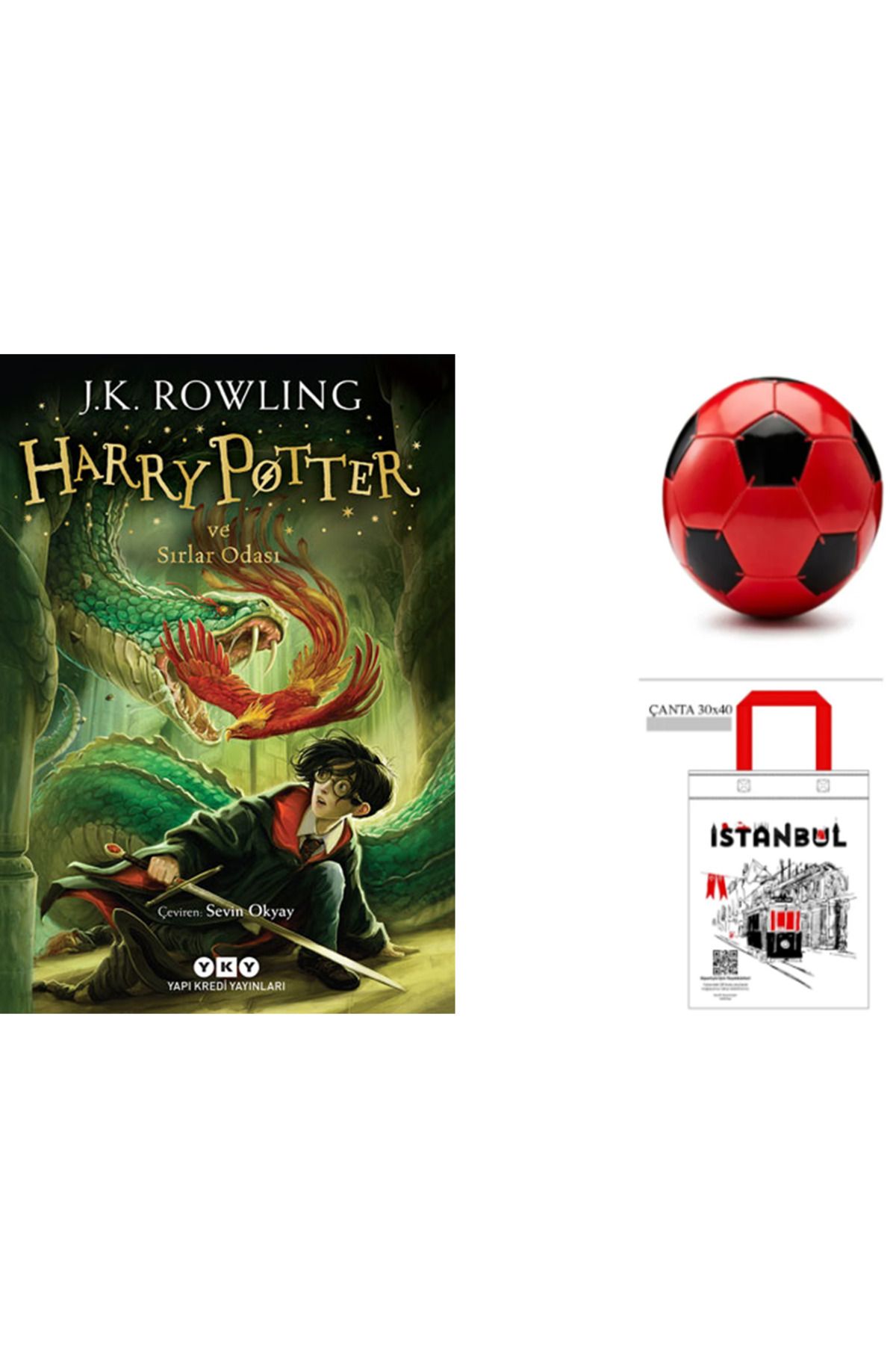 Yapı Kredi Yayınları Harry Potter ve Sırlar Odası 2 Futbol topu ve bez çanta hediyeli