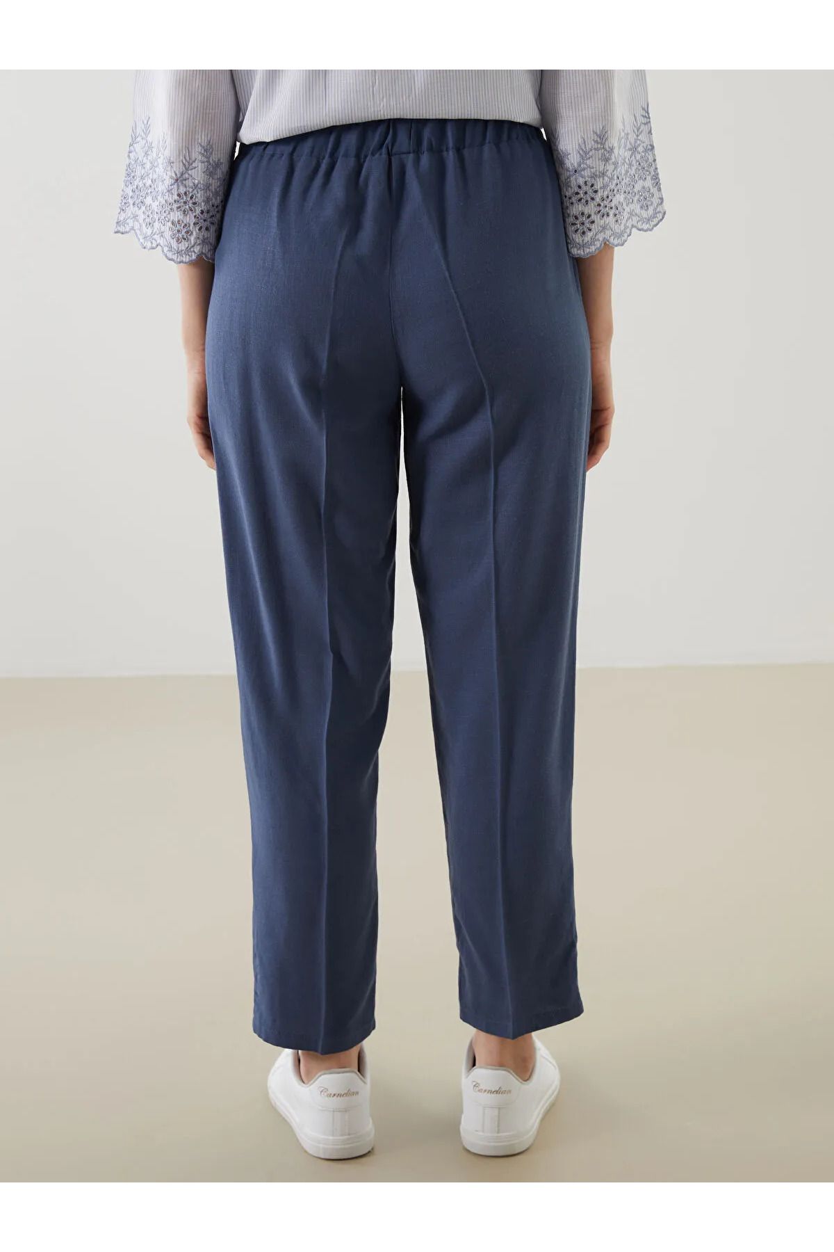 LC Waikiki-Pantaloni de damă în amestec de in cu talie elastică 5
